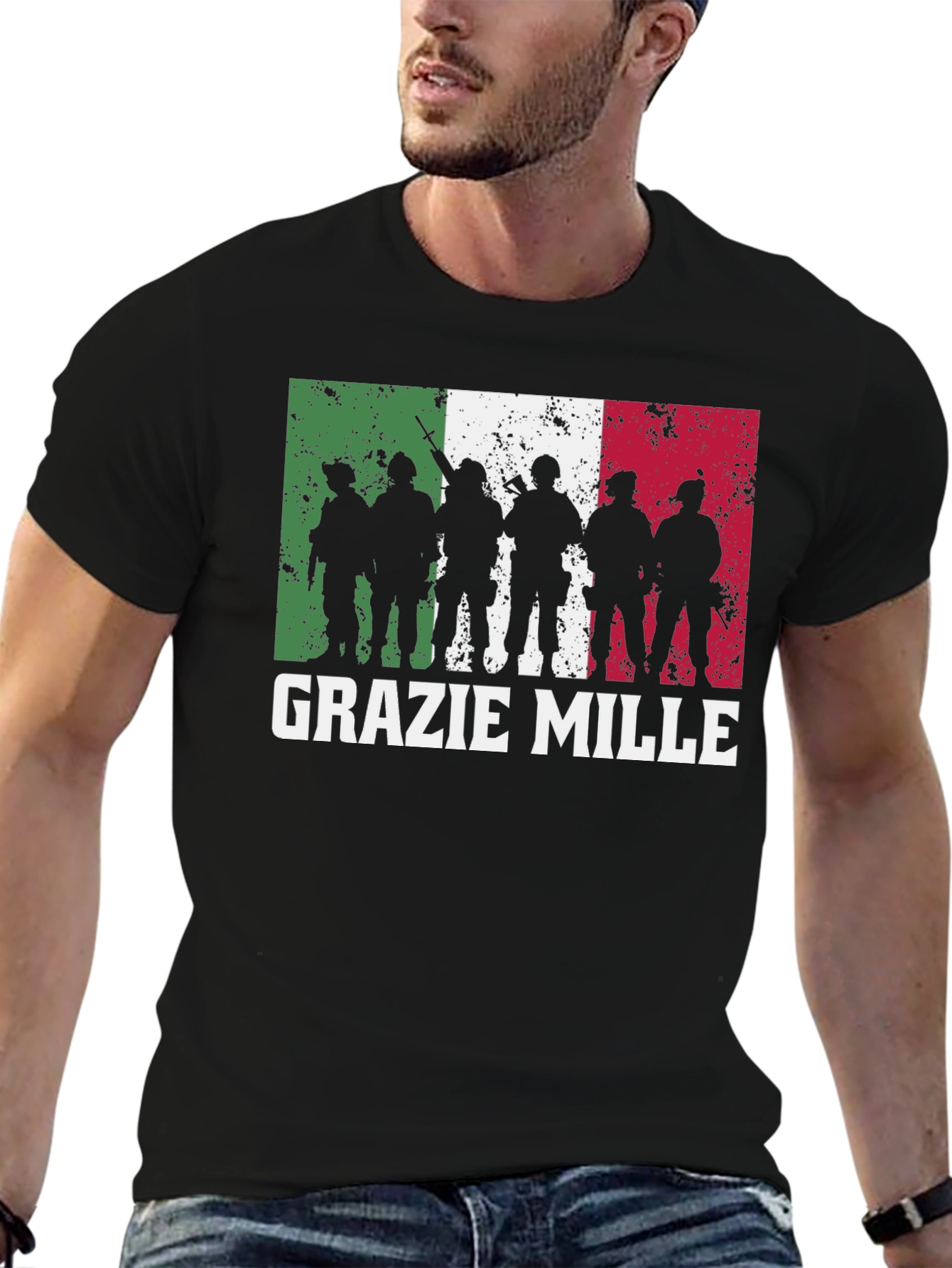 Grazie Mille Italian Flag T-Shirt