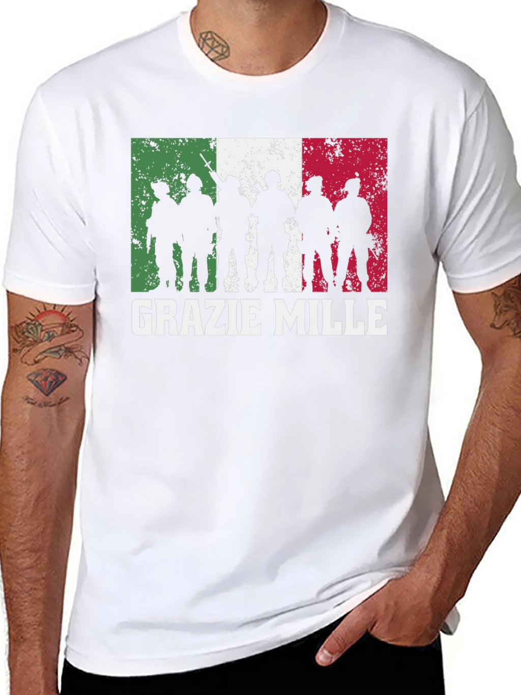 Grazie Mille Italian Flag T-Shirt