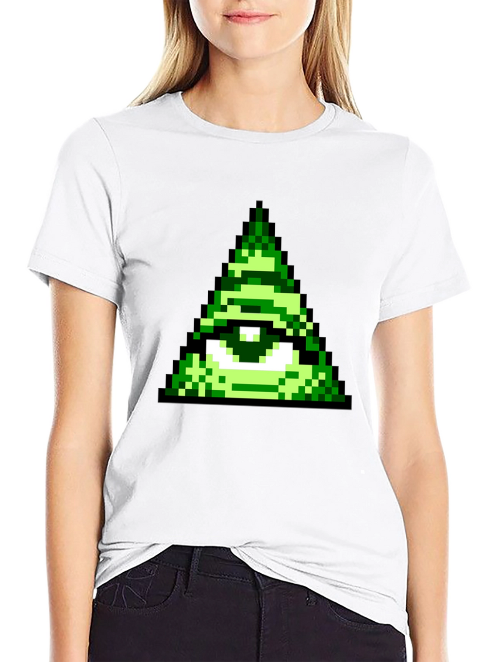 Pixelated All-Seeing Eye Graphic Tee