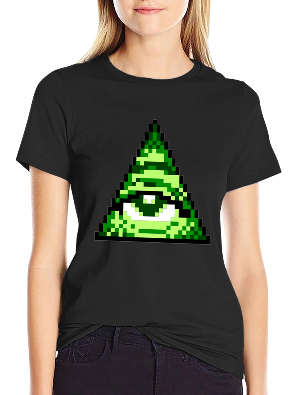 Pixelated All-Seeing Eye Graphic Tee