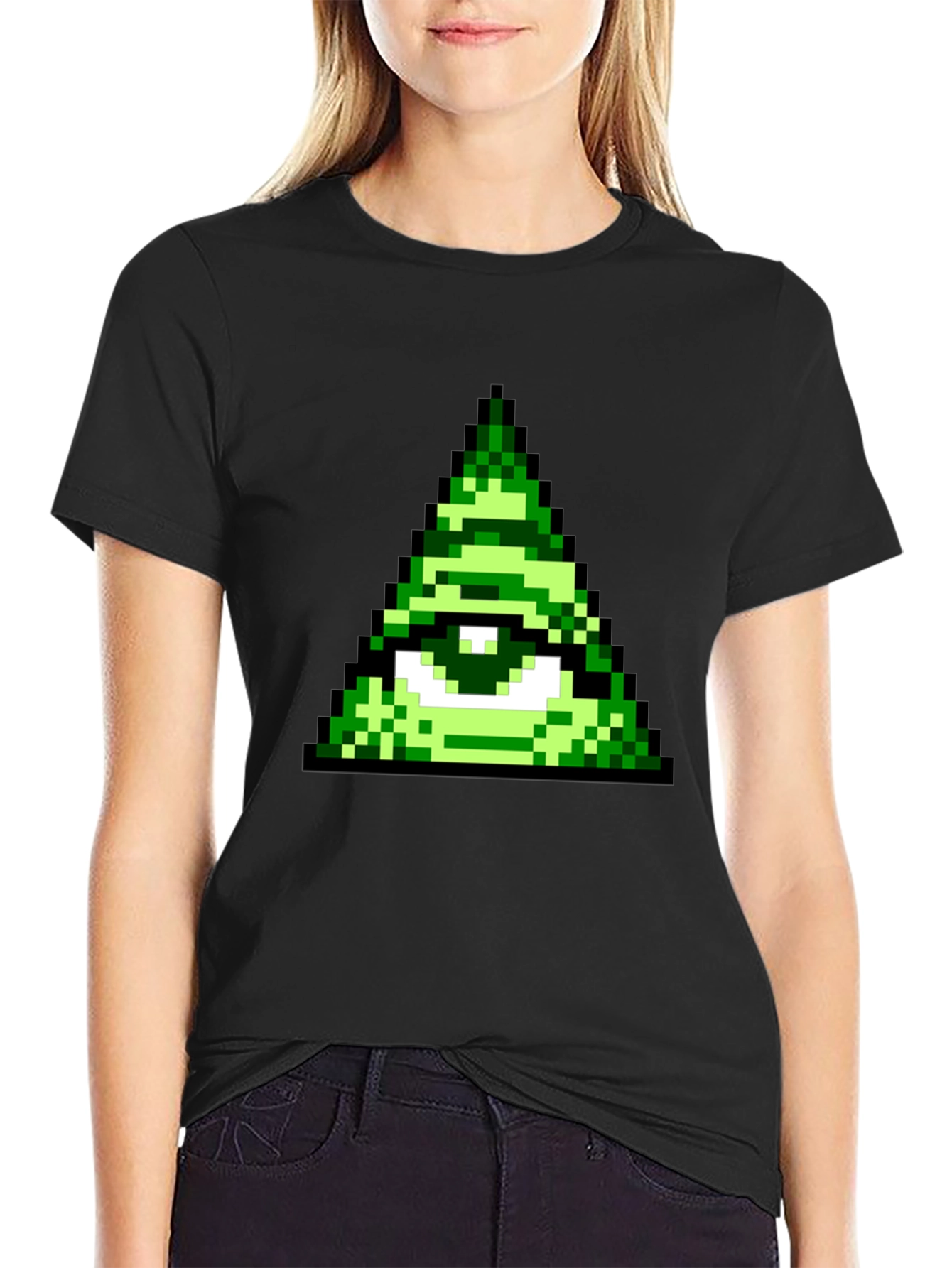 Pixelated All-Seeing Eye Graphic Tee