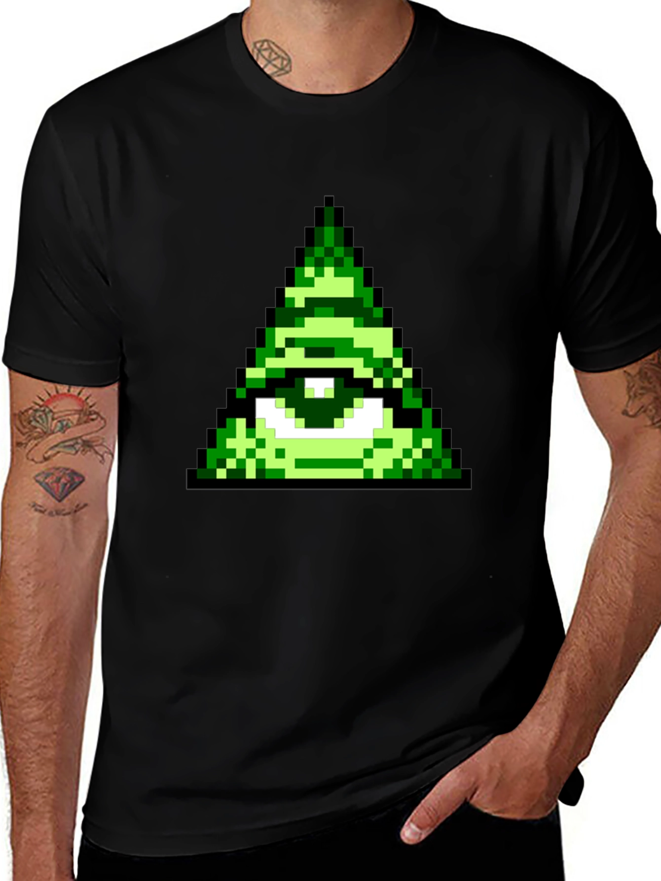 Pixelated All-Seeing Eye Graphic Tee
