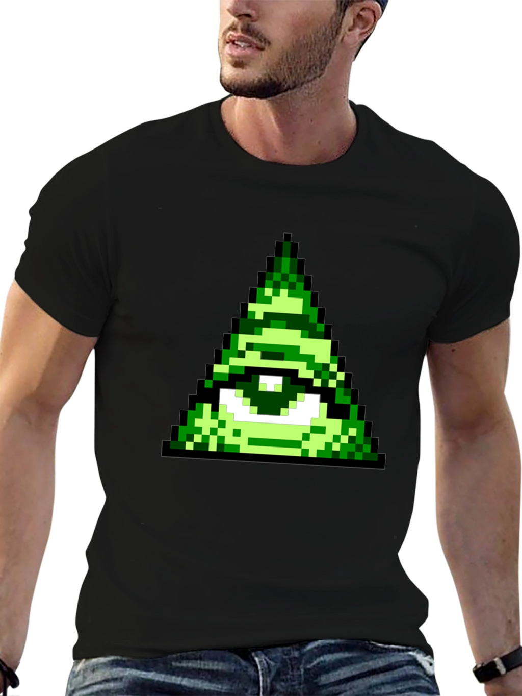 Pixelated All-Seeing Eye Graphic Tee