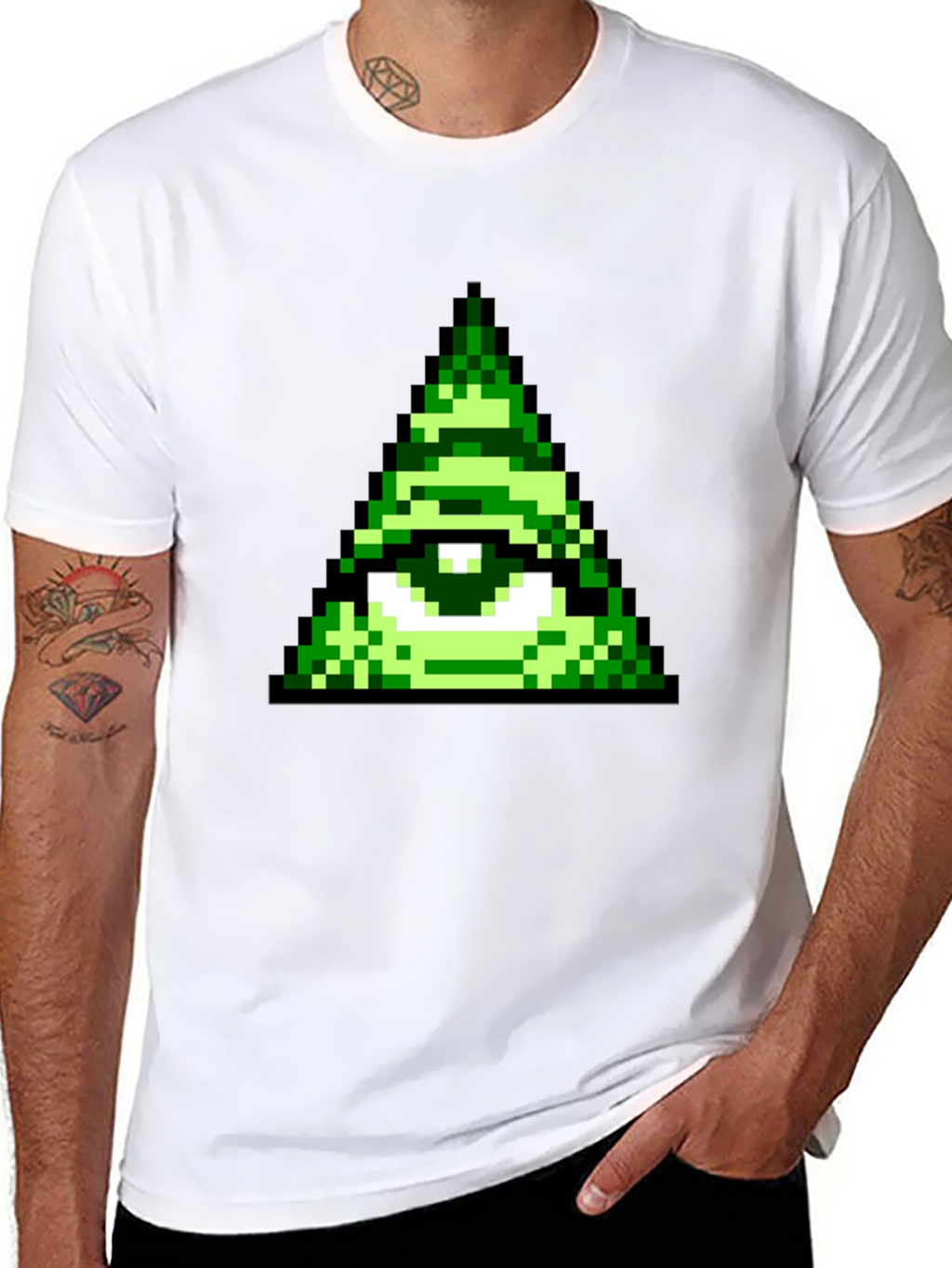 Pixelated All-Seeing Eye Graphic Tee