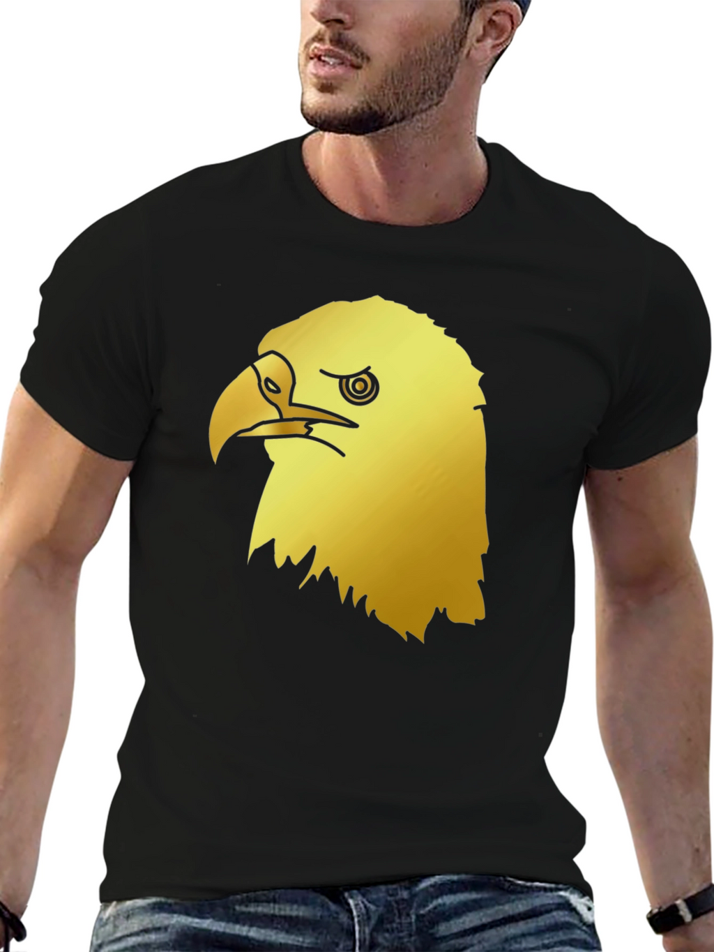 Cool Eagle Graphic Tee - Mens Black T-Shirt