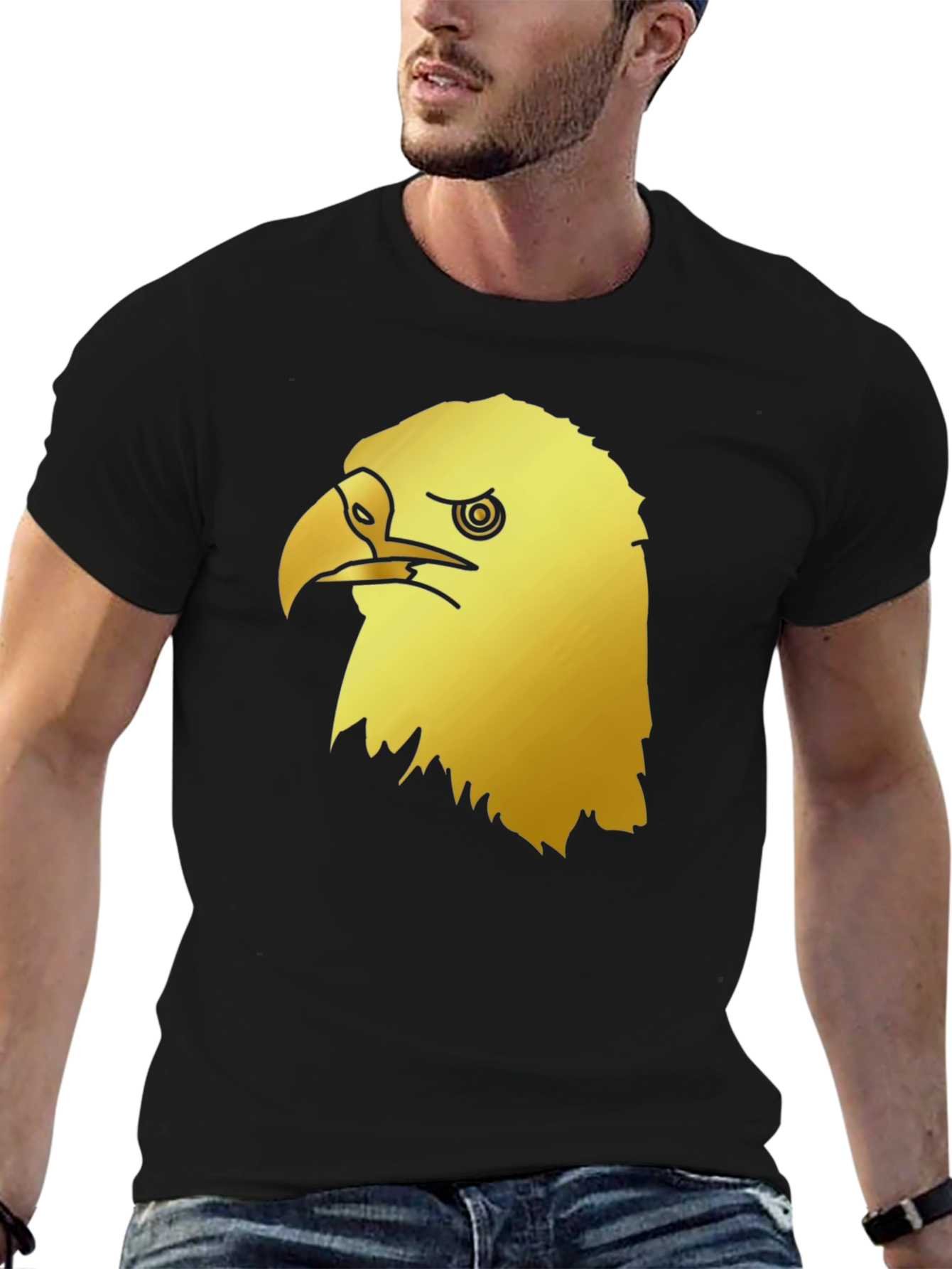 Cool Eagle Graphic Tee - Mens Black T-Shirt