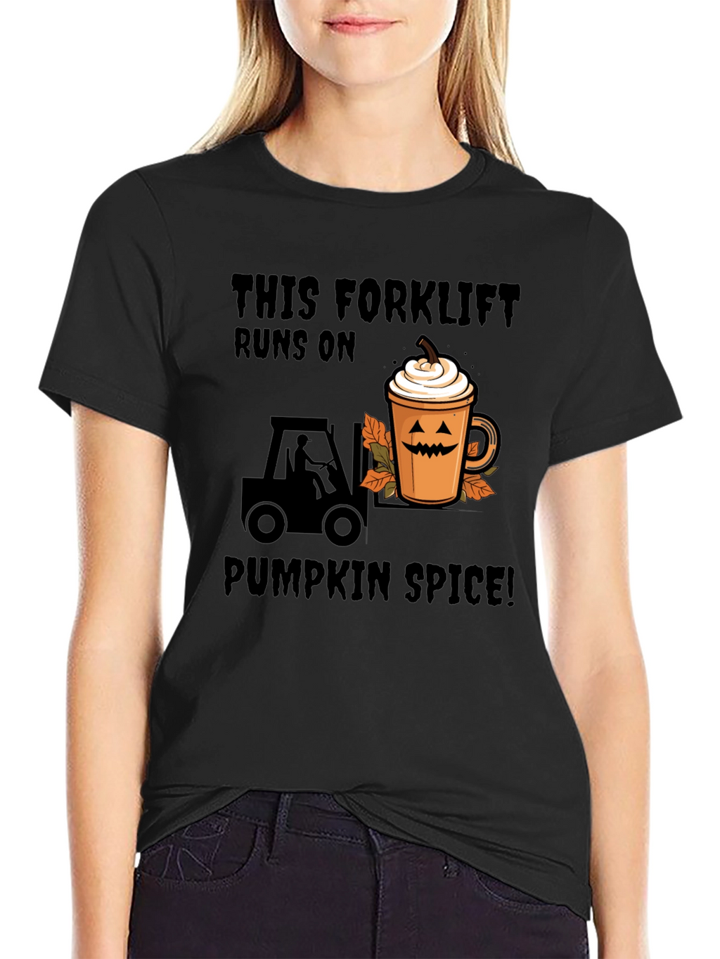 Pumpkin Spice Forklift T-Shirt - Fall Apparel