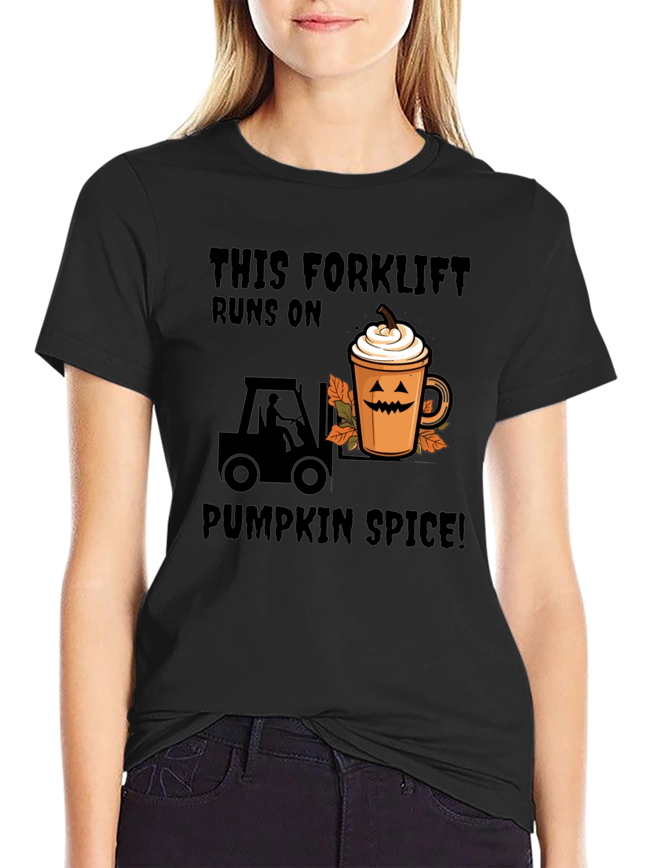 Pumpkin Spice Forklift T-Shirt - Fall Apparel
