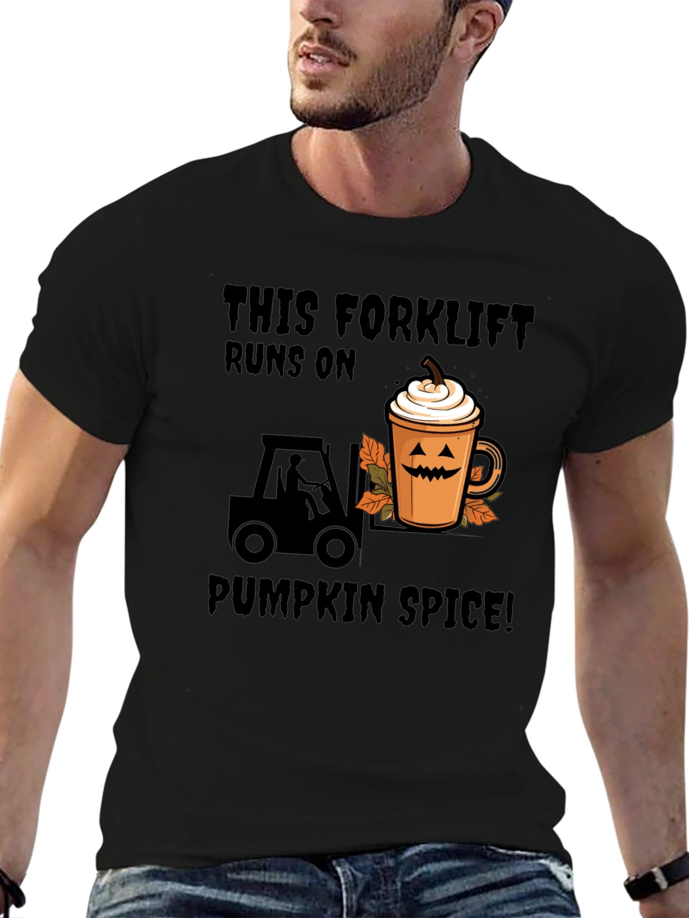 Pumpkin Spice Forklift T-Shirt - Fall Apparel