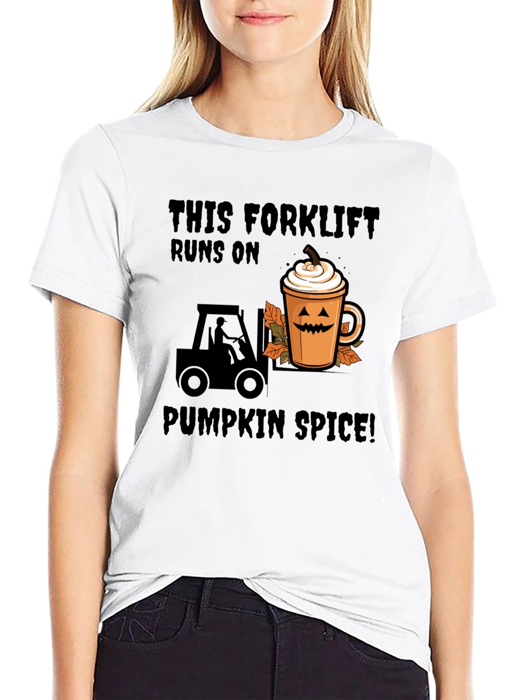 Pumpkin Spice Forklift T-Shirt - Fall Apparel