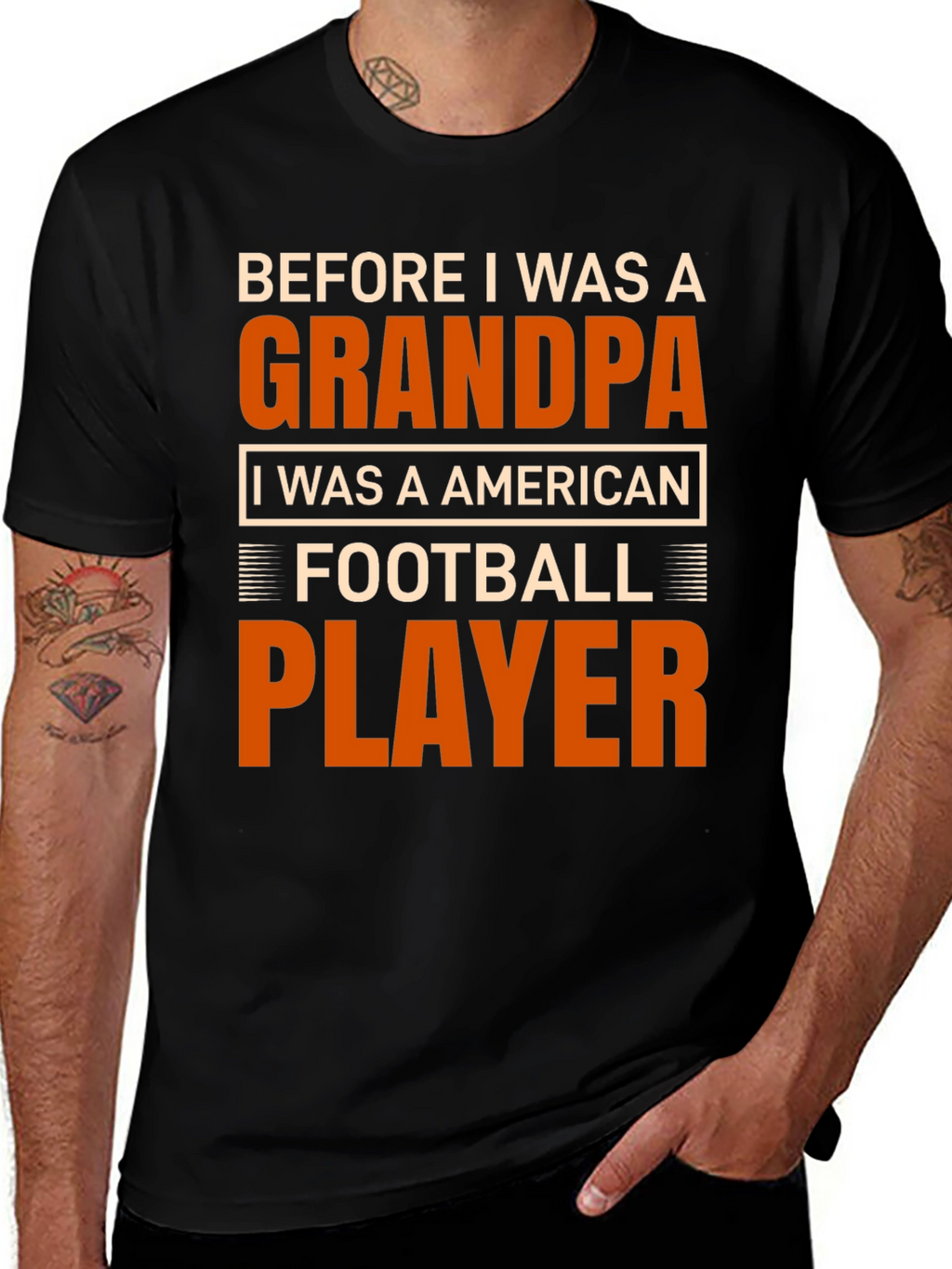 Grandpa Football Player T-Shirt