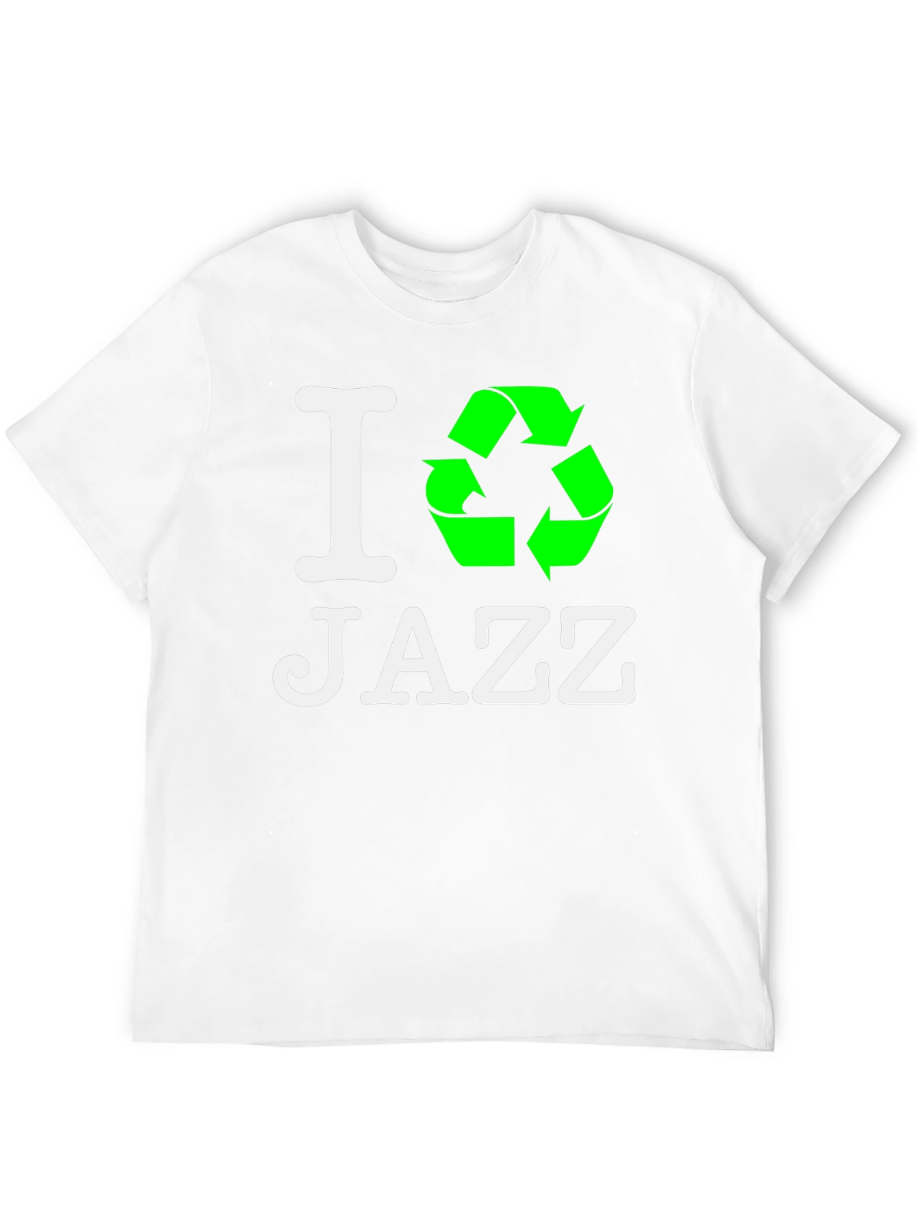 I Recycle Jazz T-Shirt - Eco-Friendly Music Lover Tee
