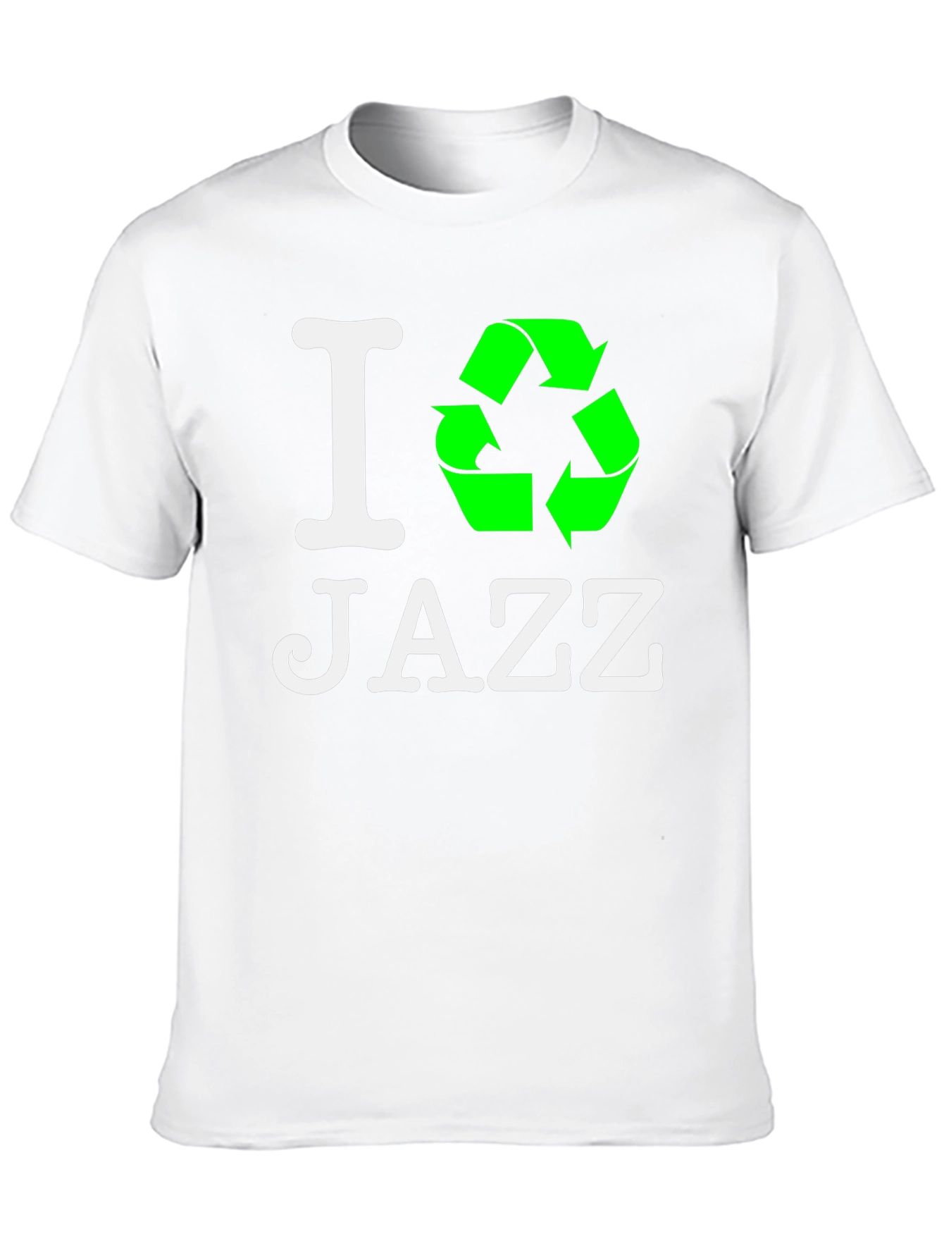 I Recycle Jazz T-Shirt - Eco-Friendly Music Lover Tee