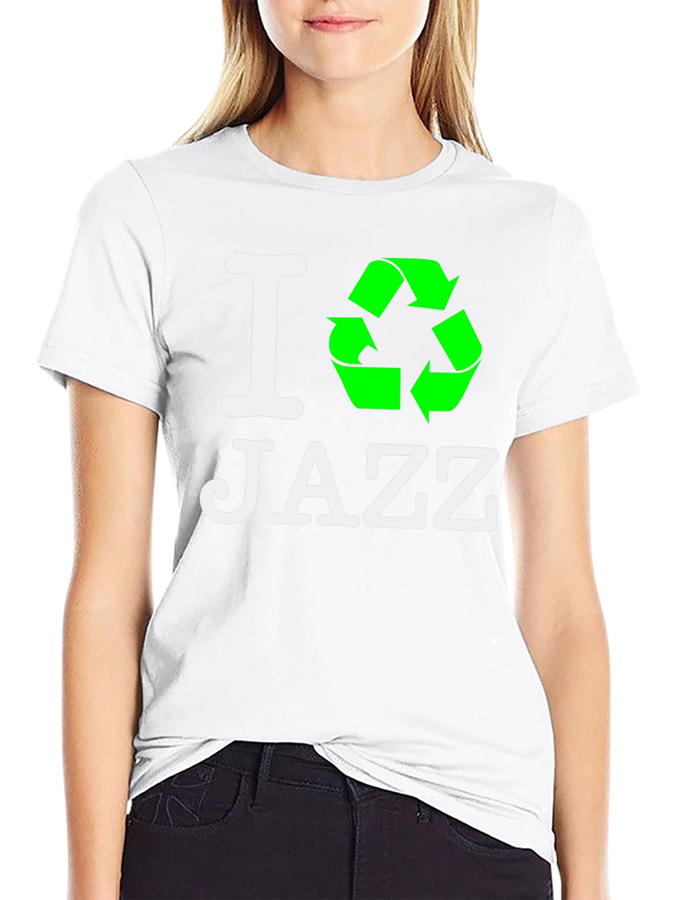 I Recycle Jazz T-Shirt - Eco-Friendly Music Lover Tee