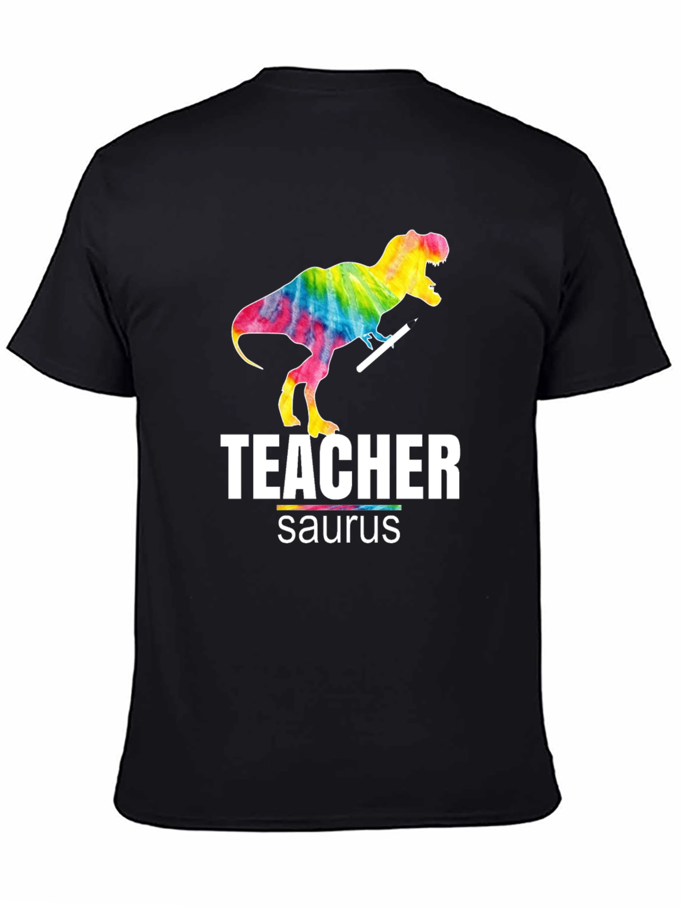 Teacher Saurus T-Shirt - Colorful Dinosaur Design