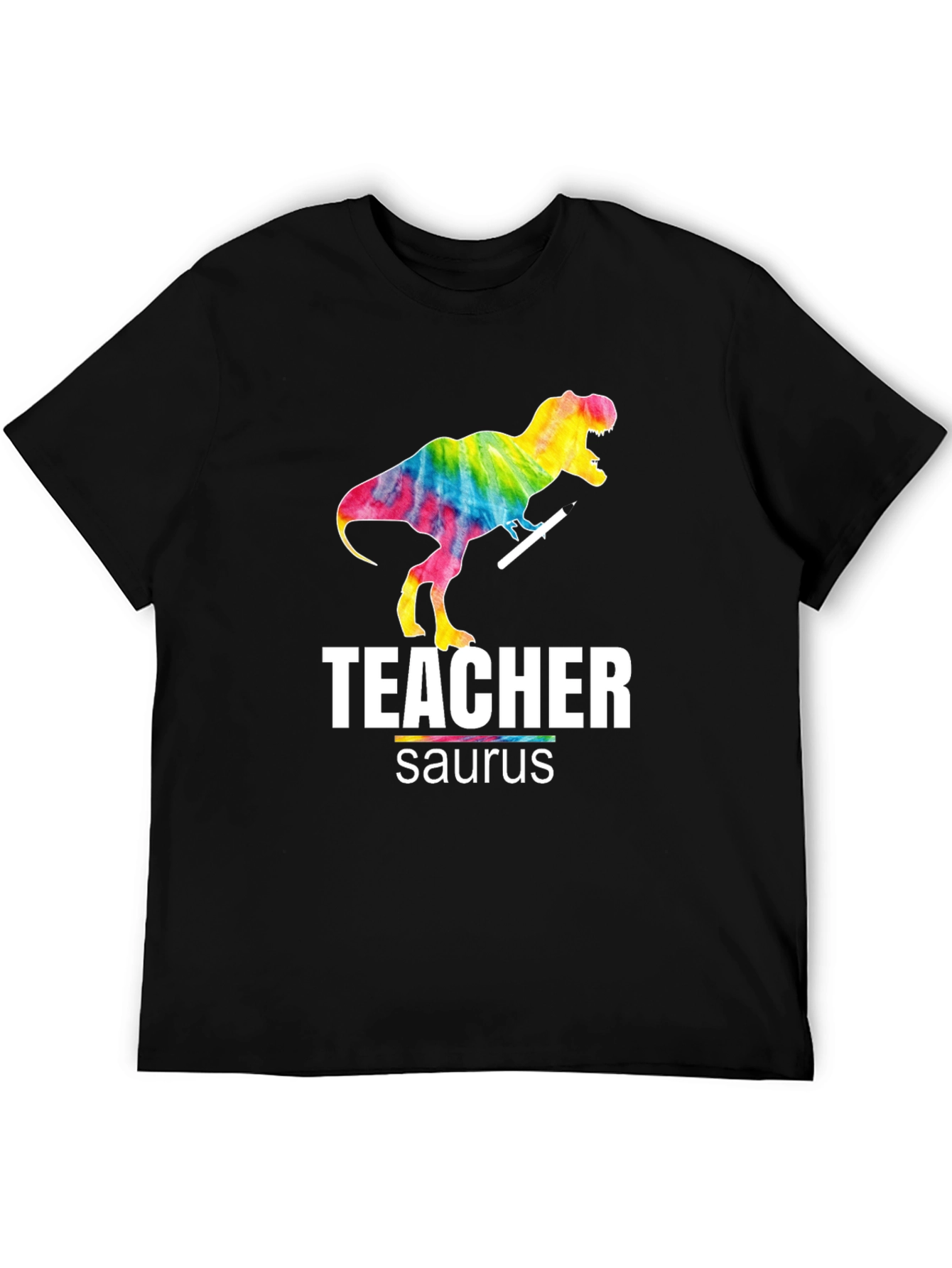 Teacher Saurus T-Shirt - Colorful Dinosaur Design
