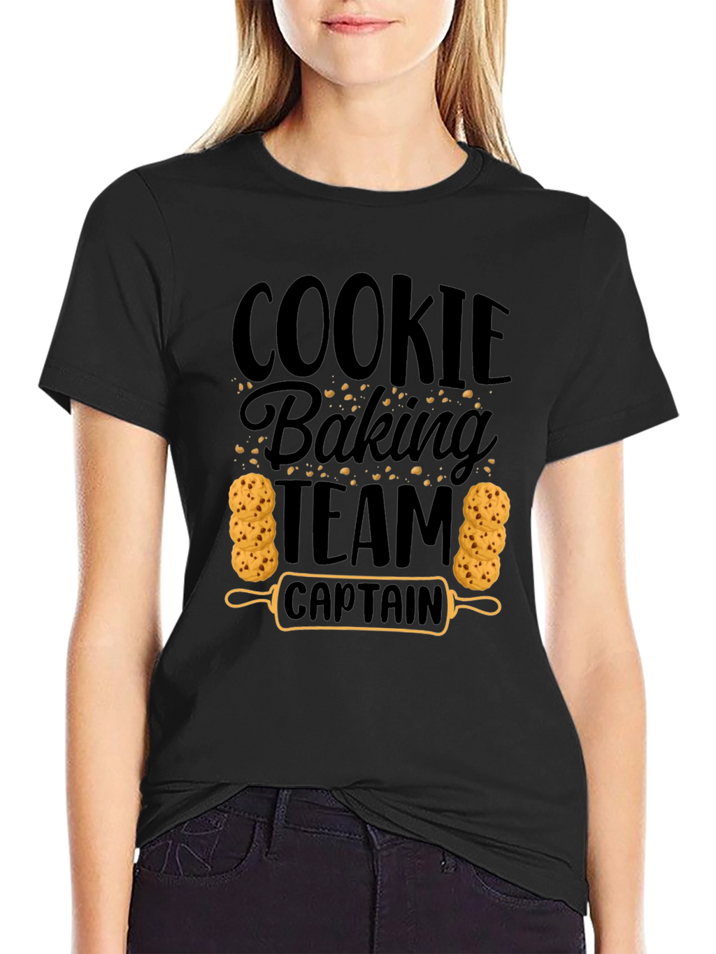 Cookie Baking Team Captain Black T-Shirt