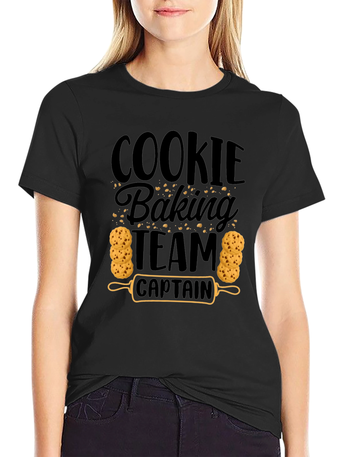 Cookie Baking Team Captain Black T-Shirt