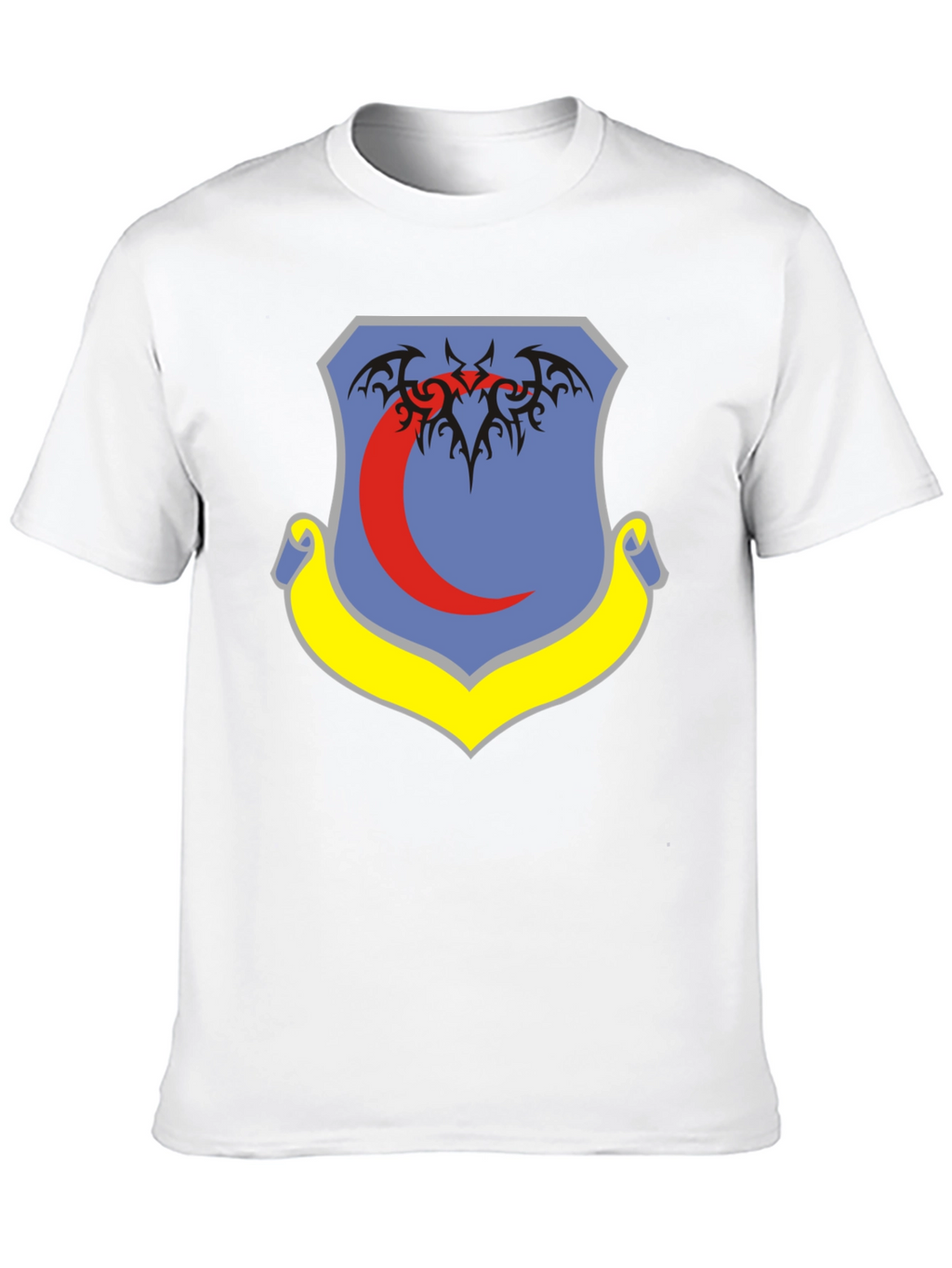 Black T-Shirt with Emblem Design