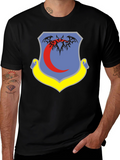 Black T-Shirt with Emblem Design