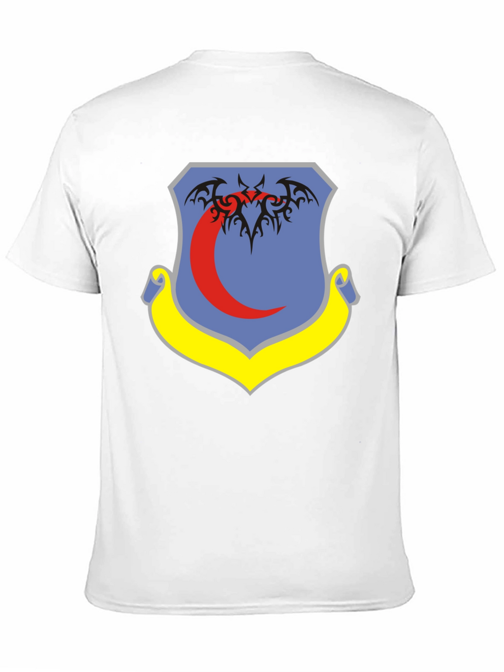 Black T-Shirt with Emblem Design