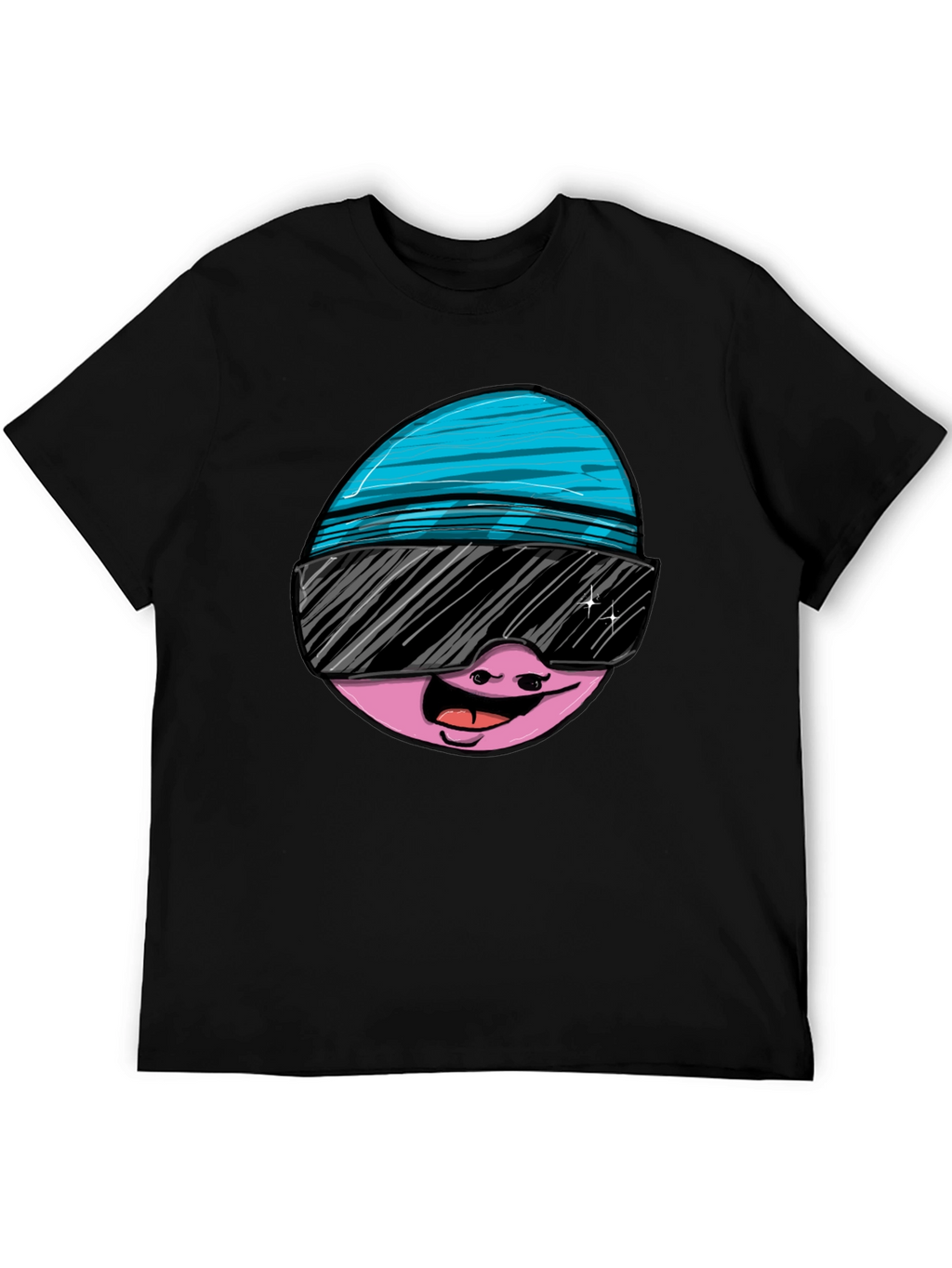 Cool Egg Graphic Tee - Black Cotton T-Shirt