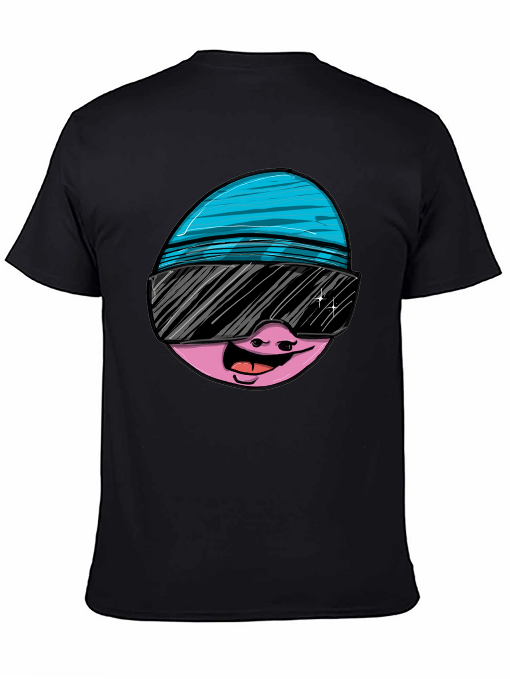 Cool Egg Graphic Tee - Black Cotton T-Shirt