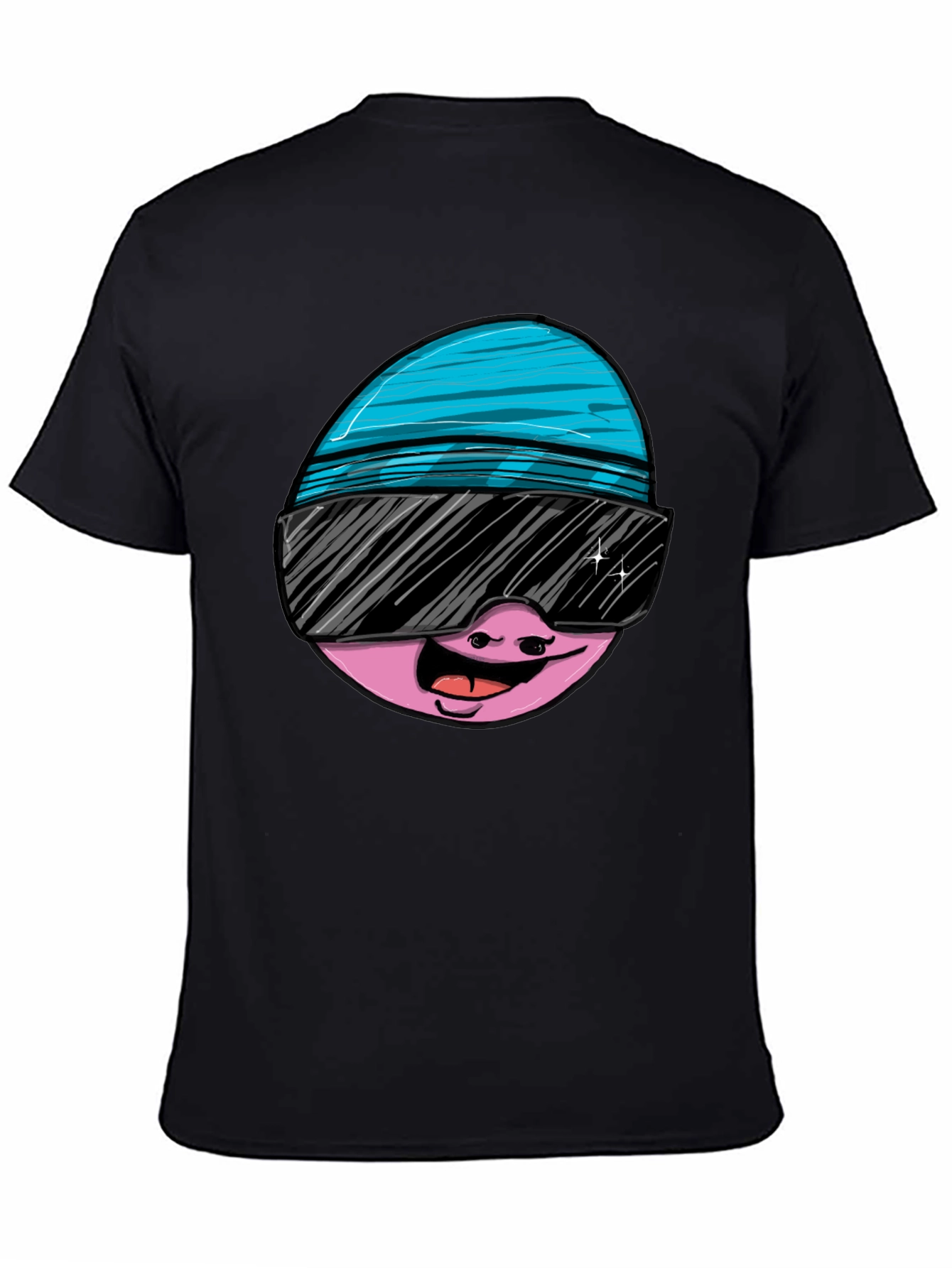 Cool Egg Graphic Tee - Black Cotton T-Shirt