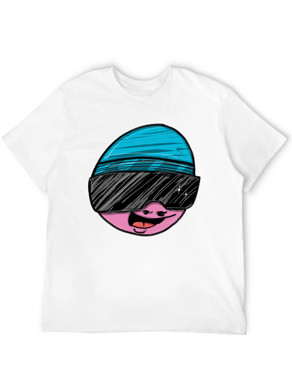 Cool Egg Graphic Tee - Black Cotton T-Shirt