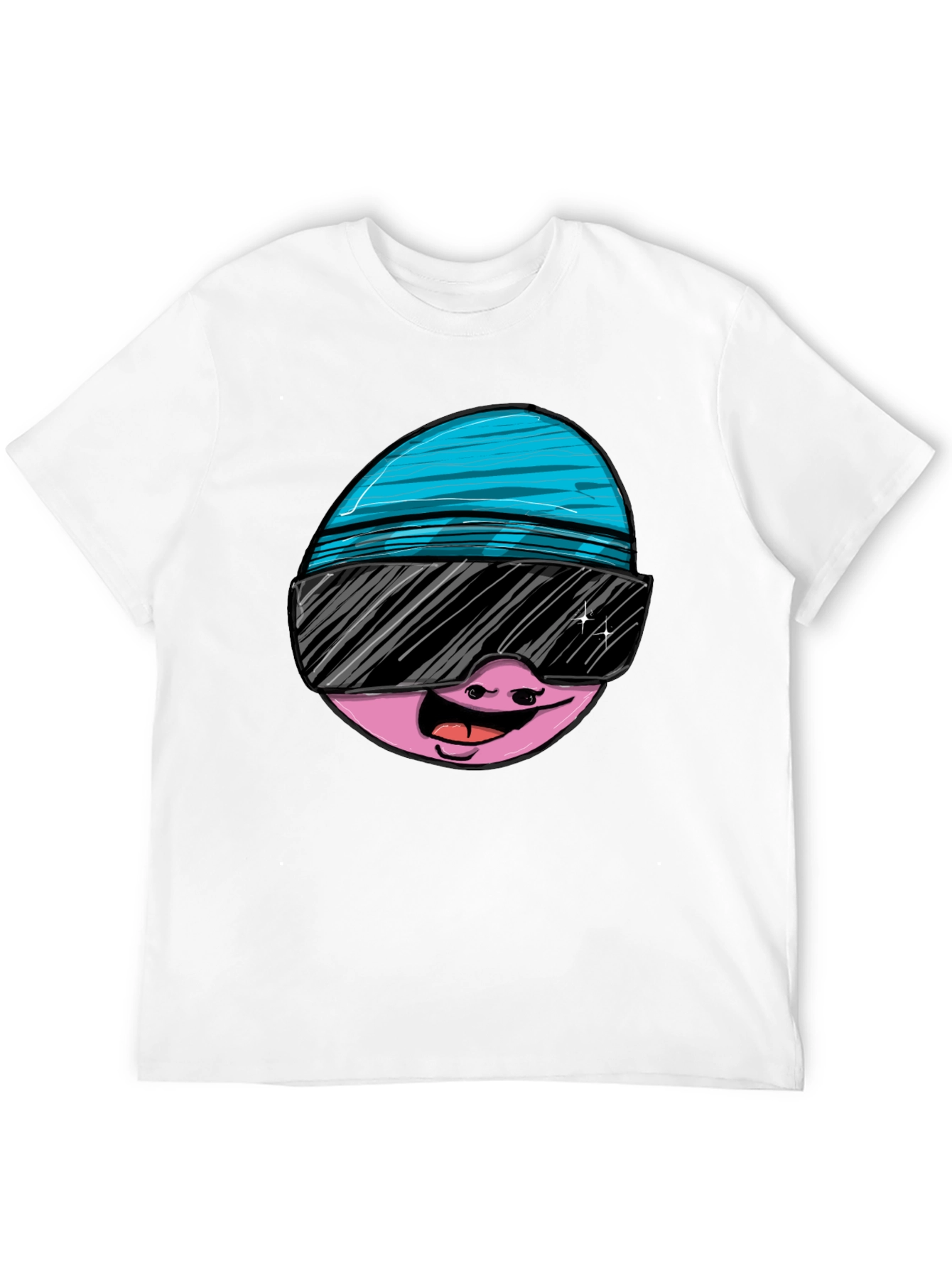 Cool Egg Graphic Tee - Black Cotton T-Shirt