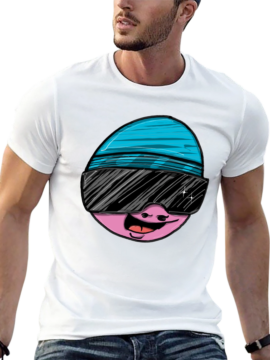 Cool Egg Graphic Tee - Black Cotton T-Shirt