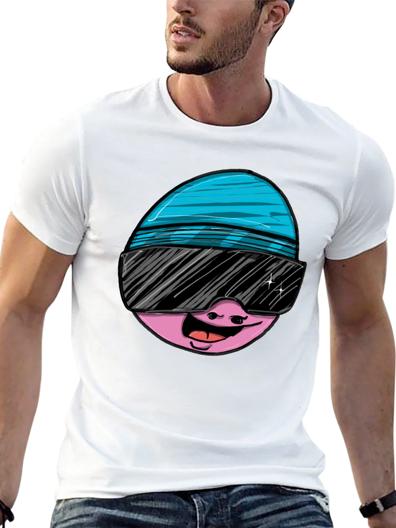 Cool Egg Graphic Tee - Black Cotton T-Shirt