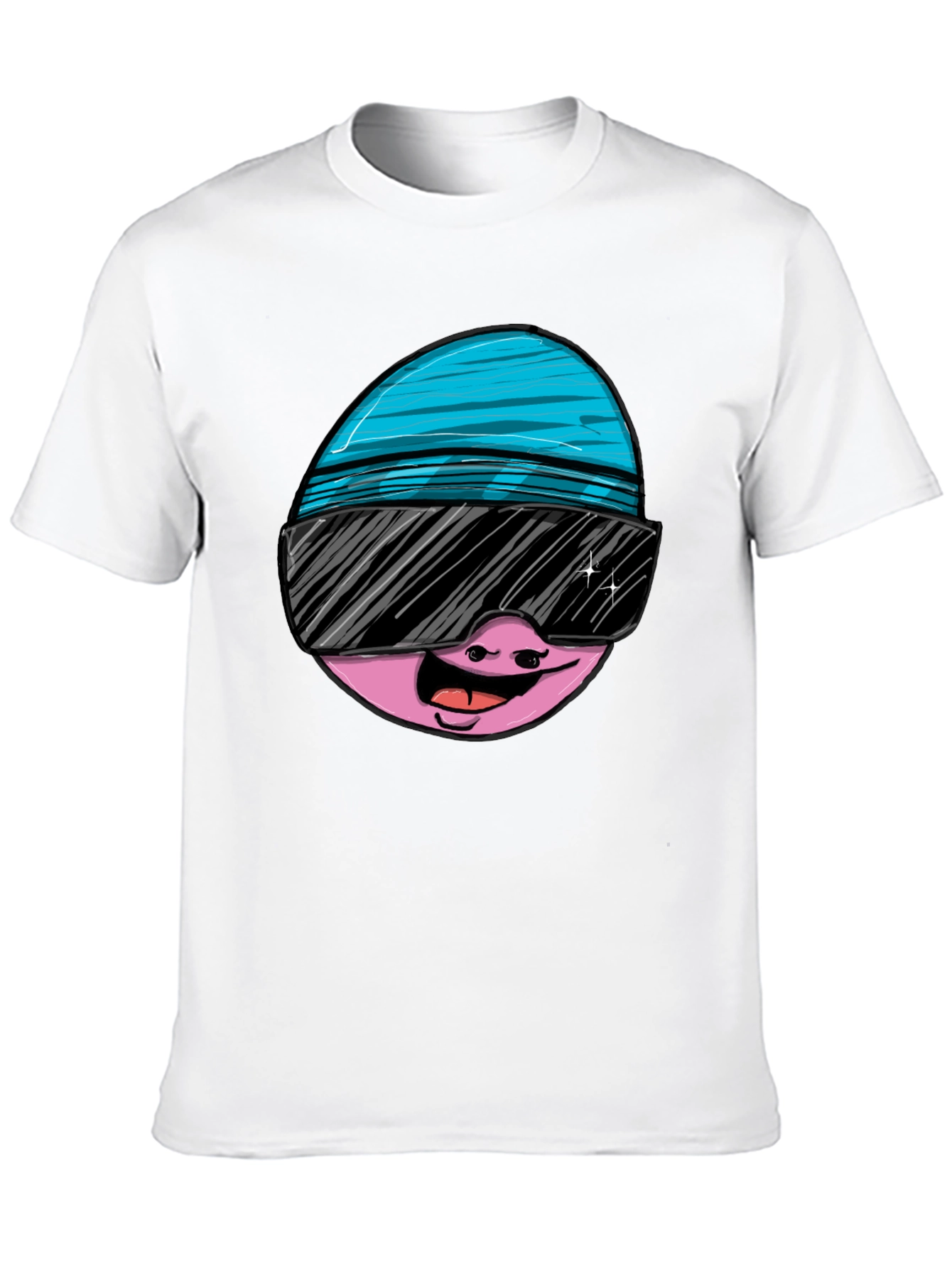 Cool Egg Graphic Tee - Black Cotton T-Shirt