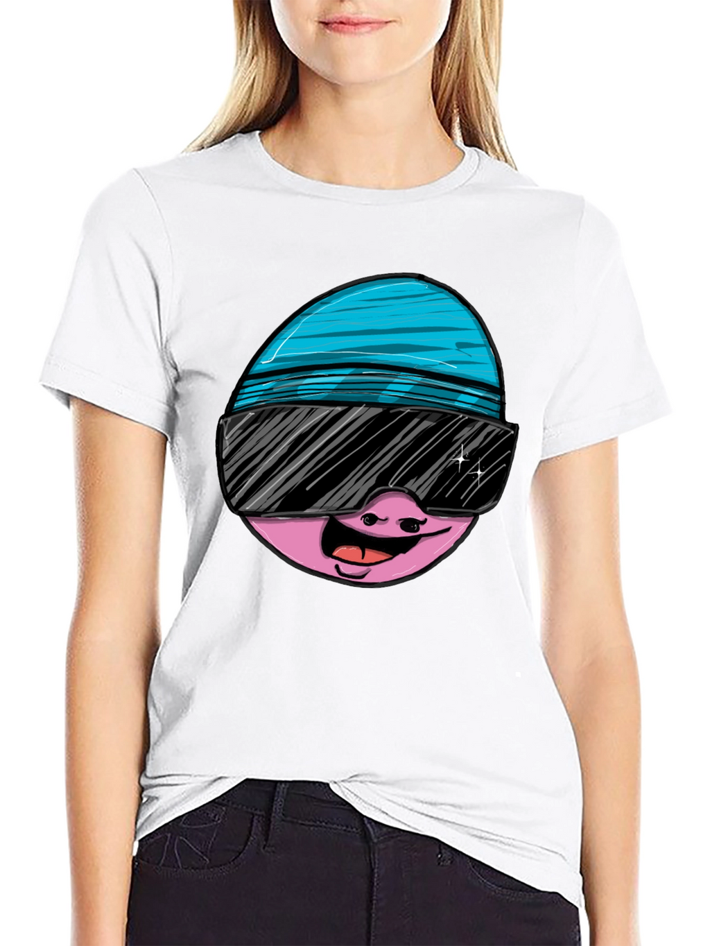 Cool Egg Graphic Tee - Black Cotton T-Shirt