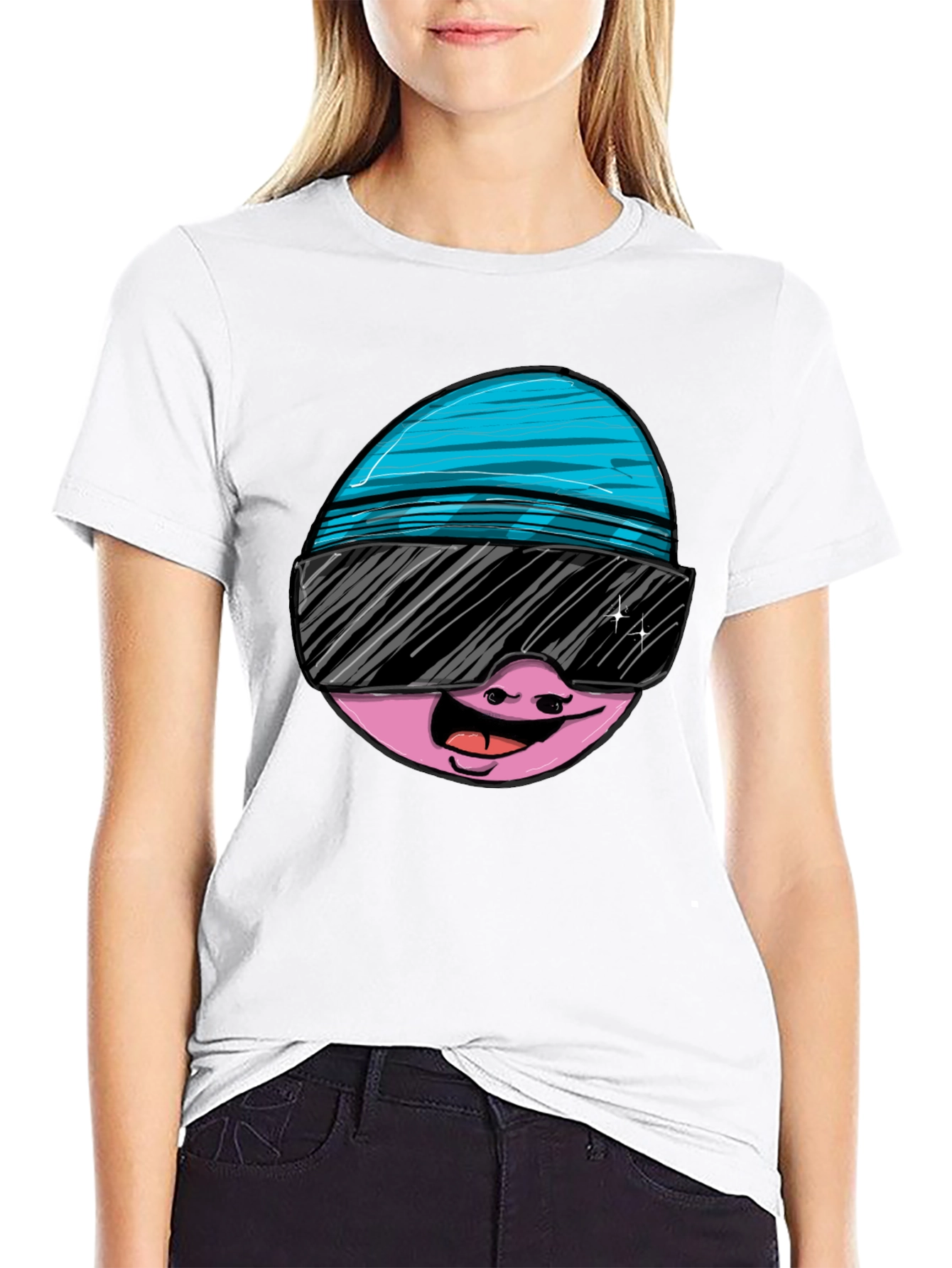 Cool Egg Graphic Tee - Black Cotton T-Shirt