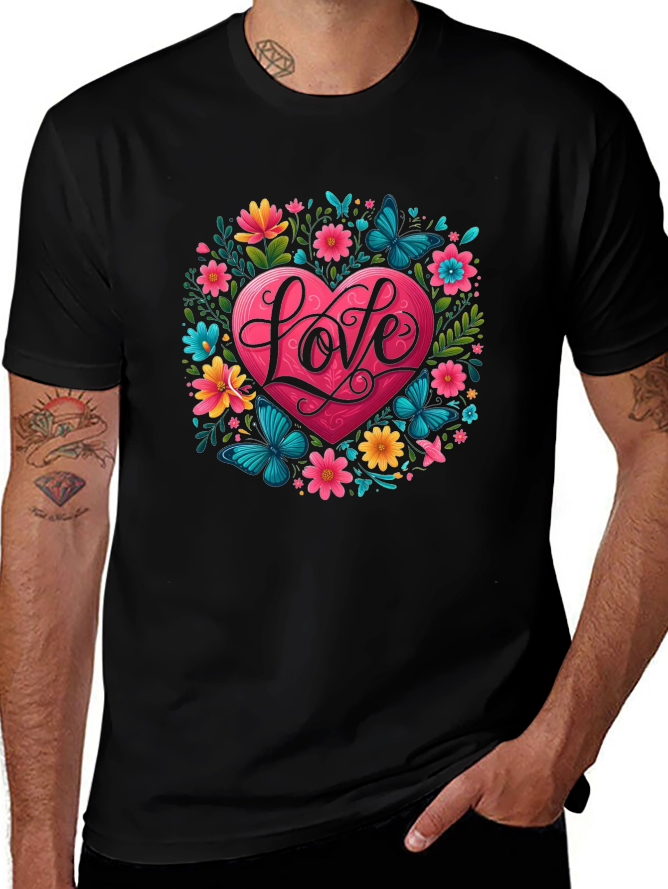 Love Heart Floral T-Shirt