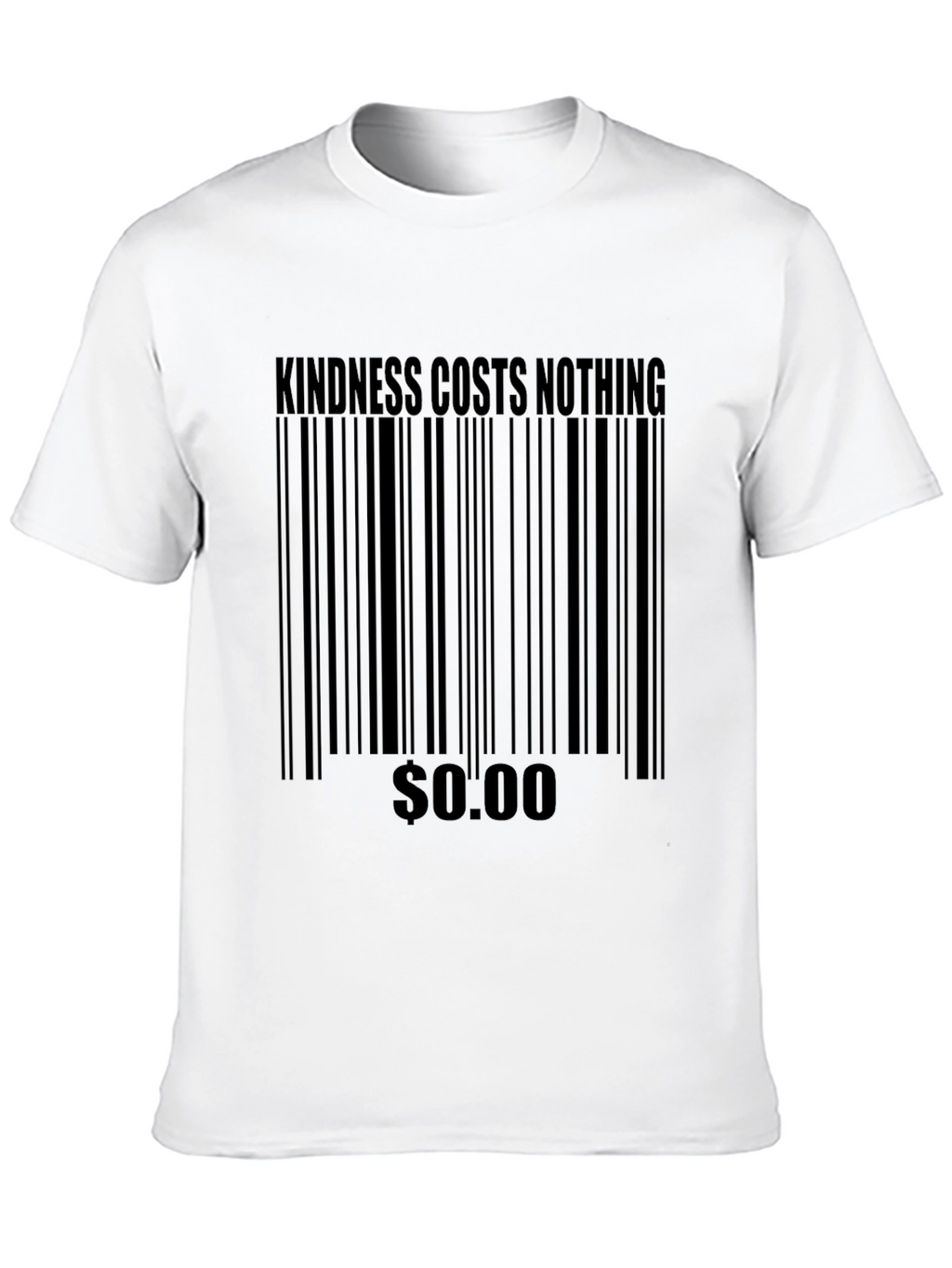 Kindness Costs Nothing Barcode Tee