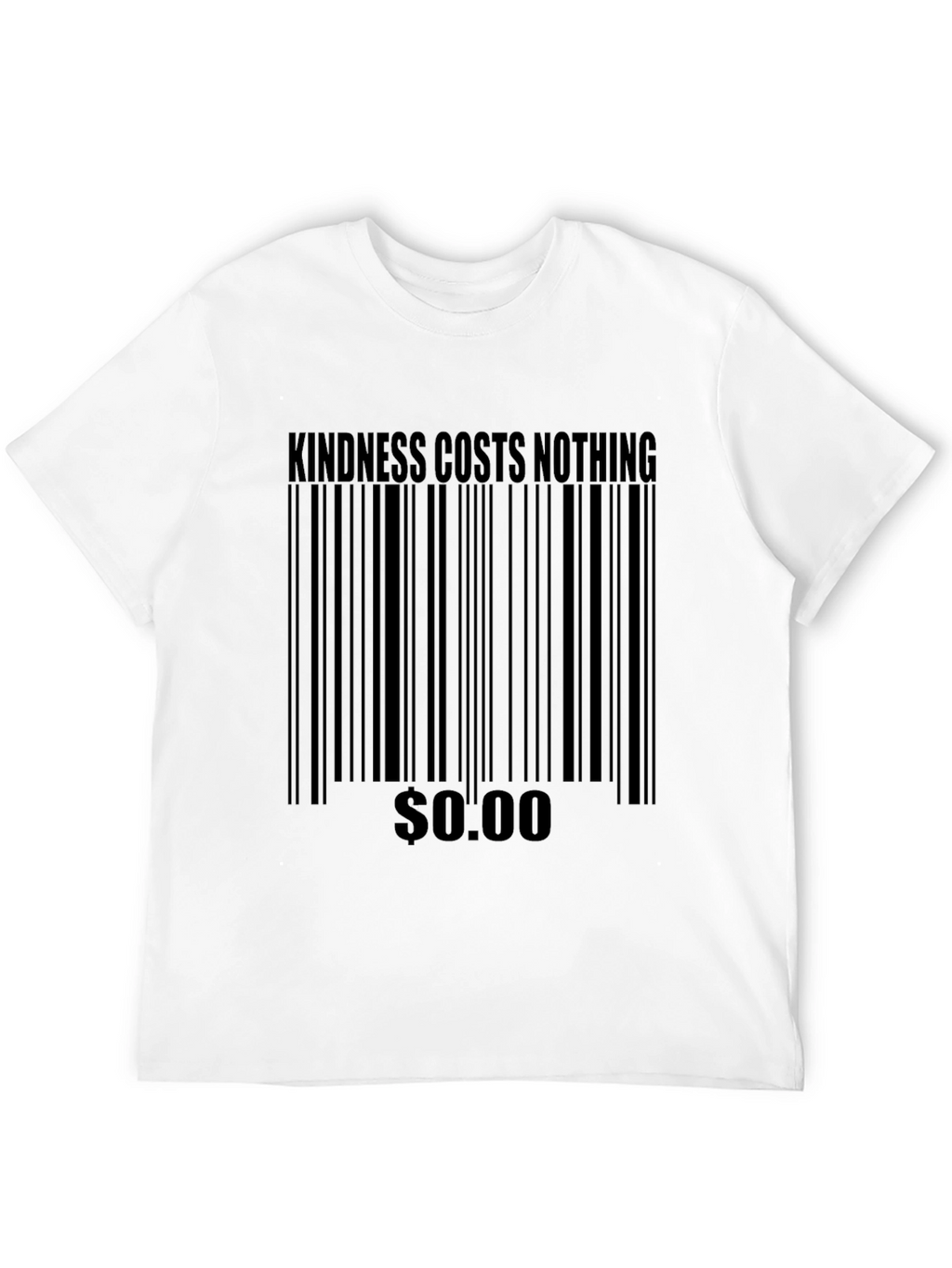 Kindness Costs Nothing Barcode Tee
