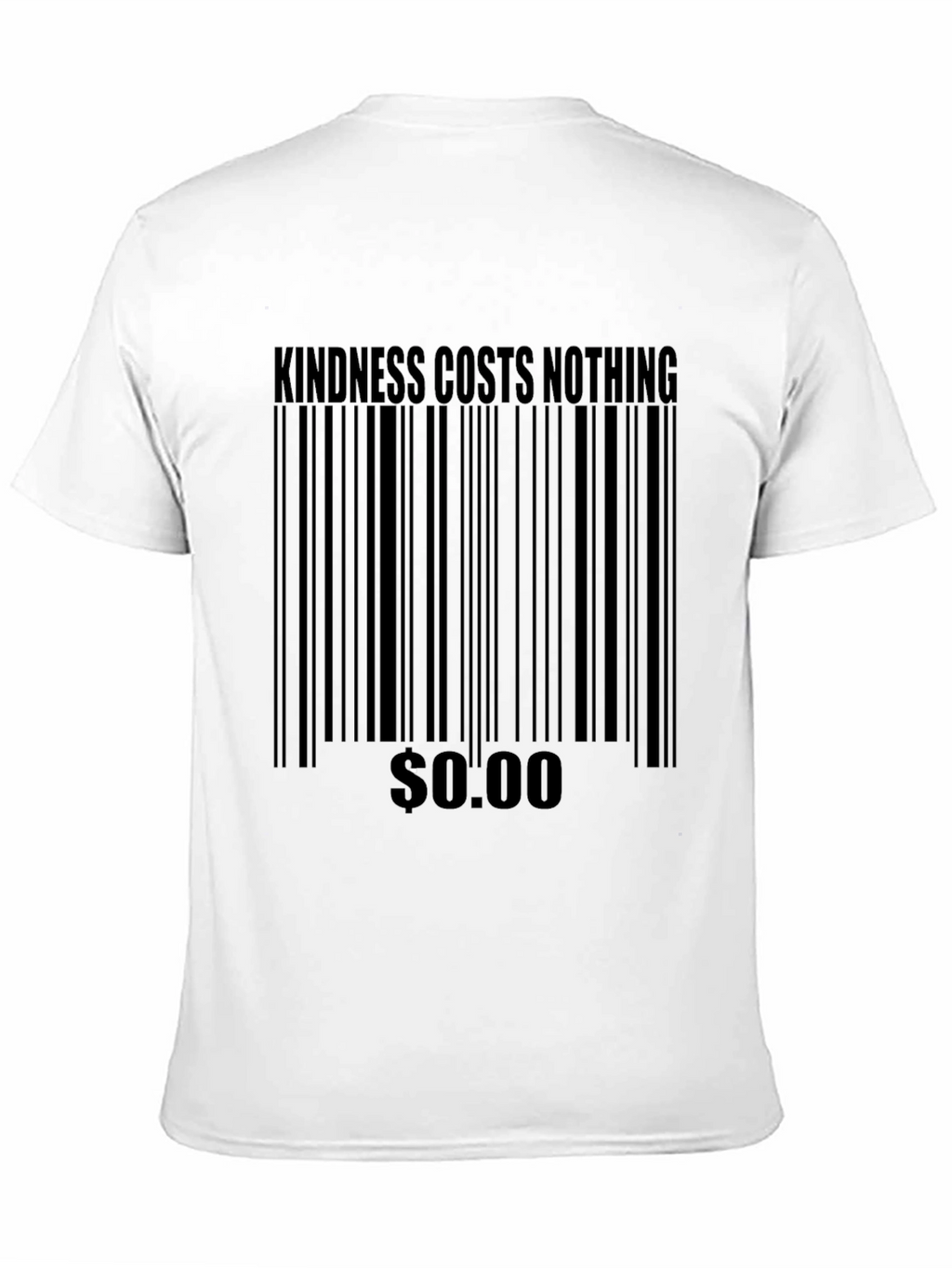 Kindness Costs Nothing Barcode Tee