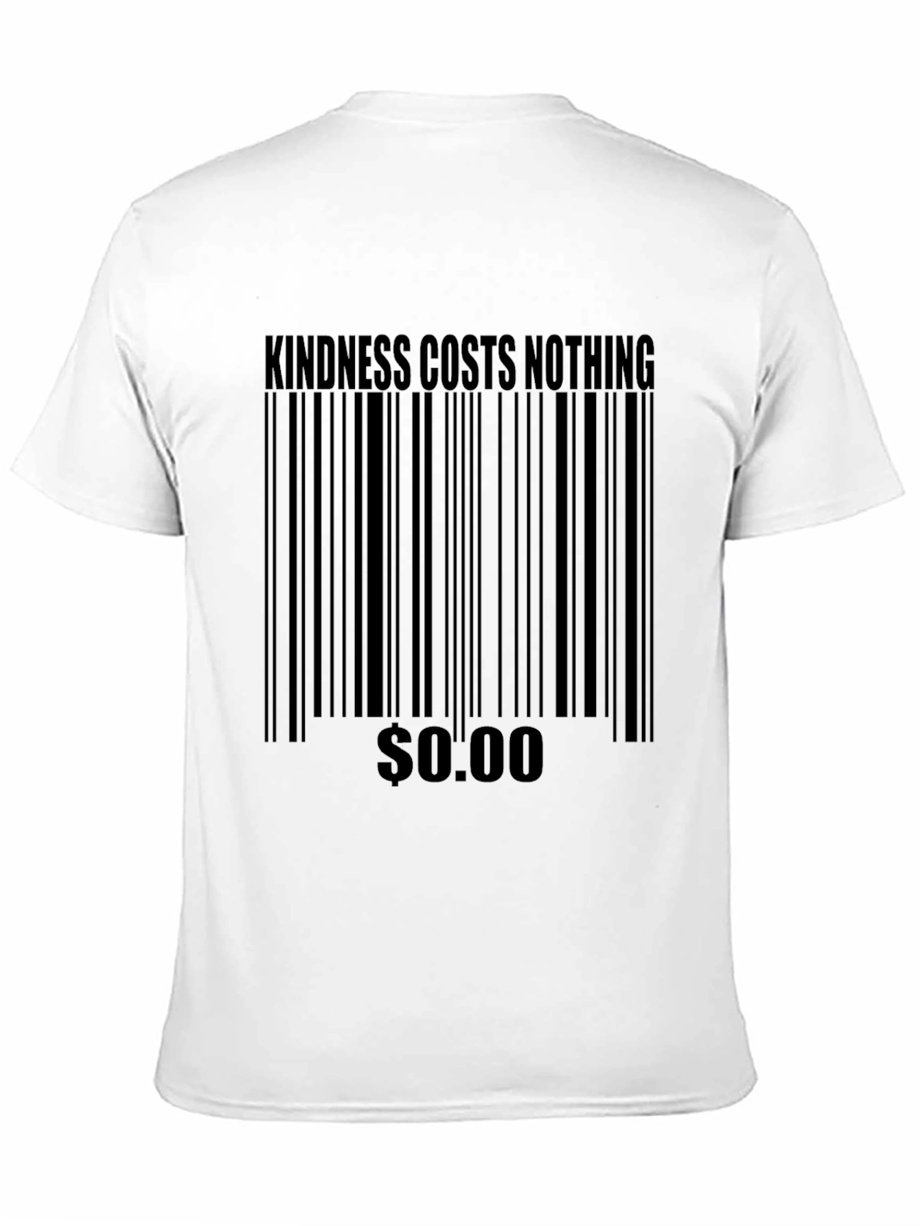 Kindness Costs Nothing Barcode Tee