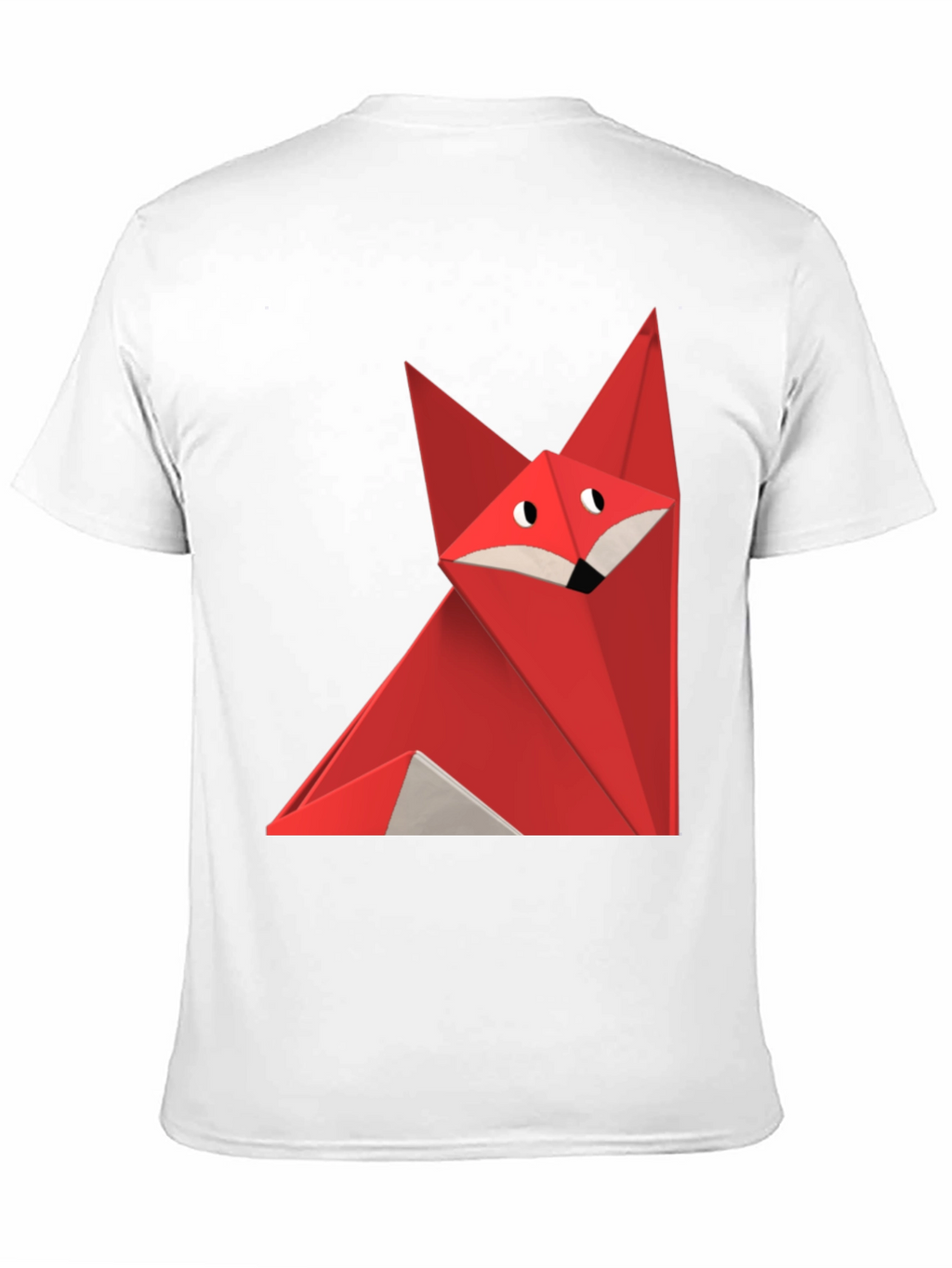 Geometric Fox Graphic Tee - Black