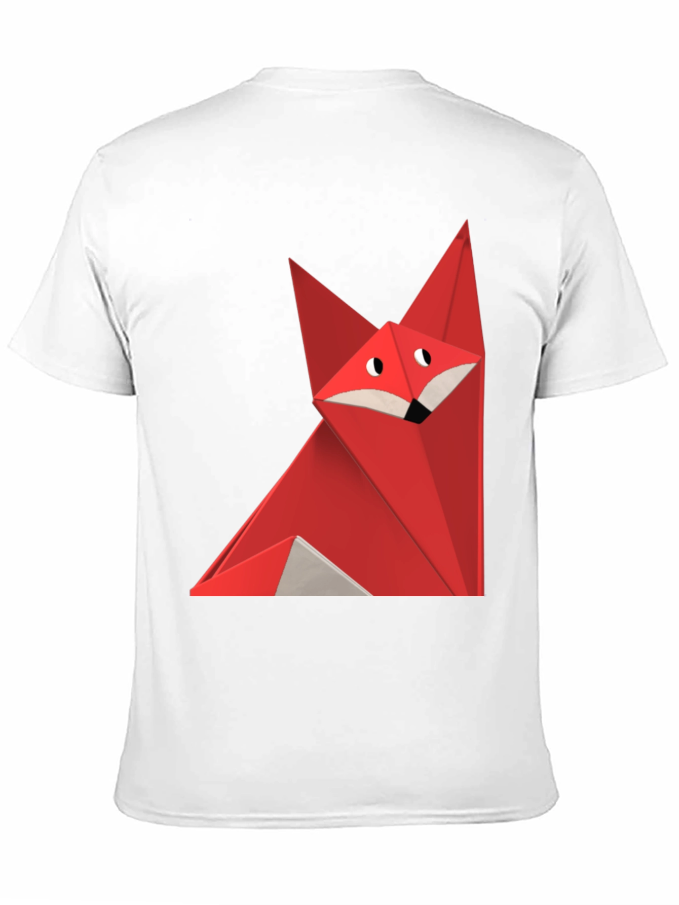 Geometric Fox Graphic Tee - Black