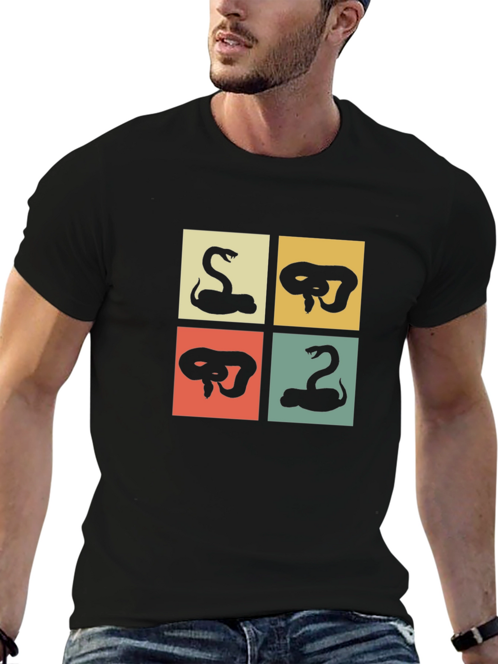 Retro Snake Graphic T-Shirt