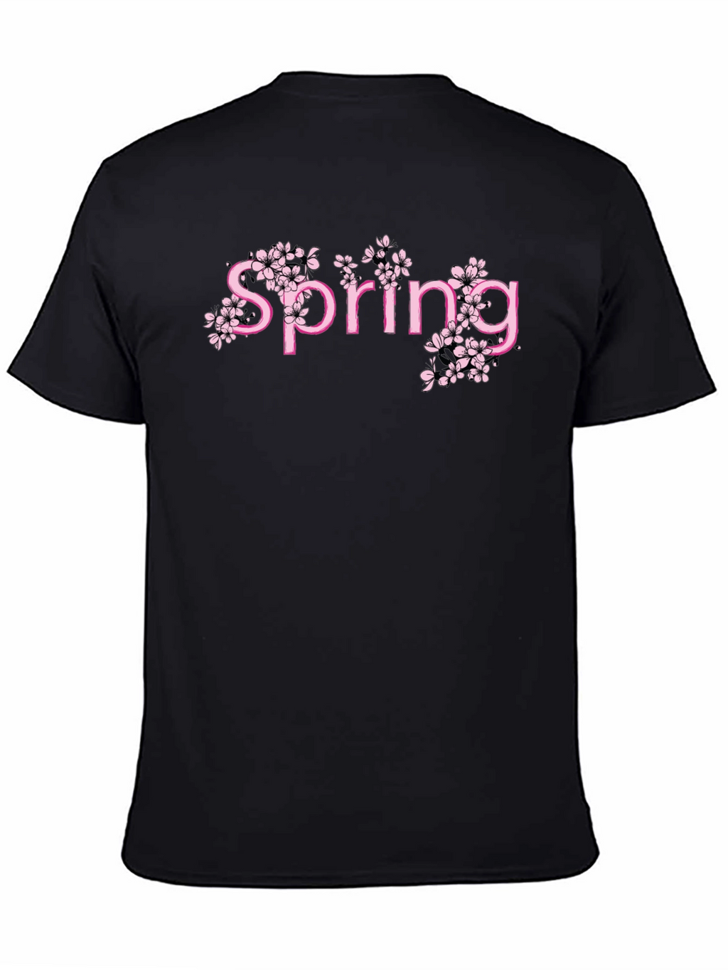 Spring Blossom Graphic Tee - Pink Floral Print