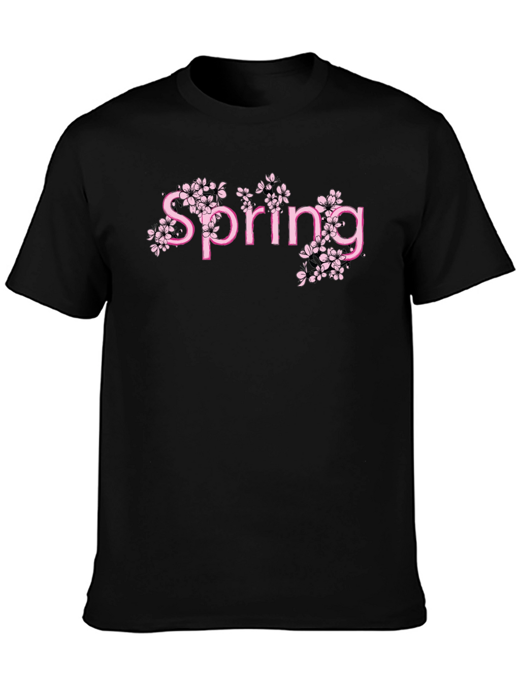 Spring Blossom Graphic Tee - Pink Floral Print