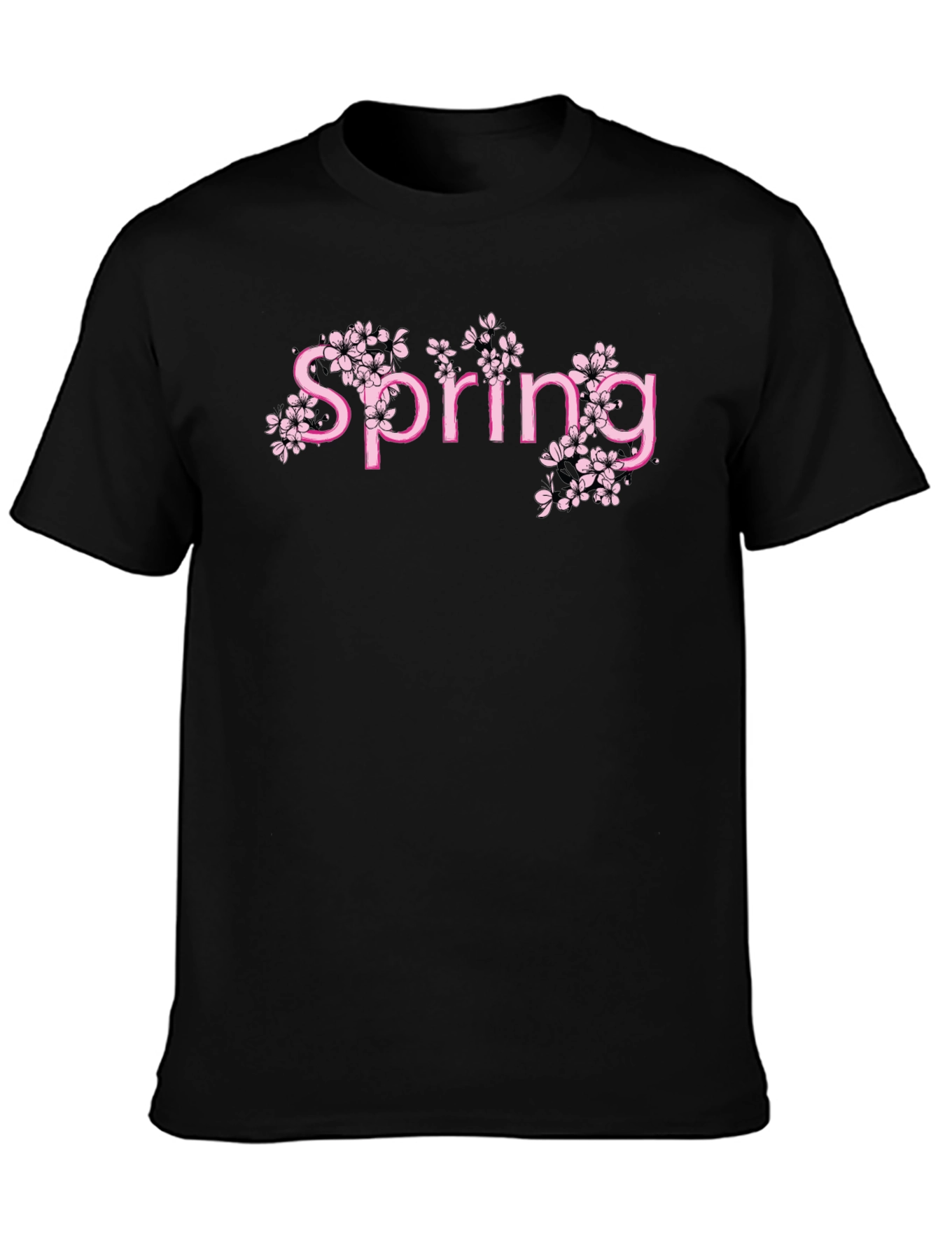 Spring Blossom Graphic Tee - Pink Floral Print