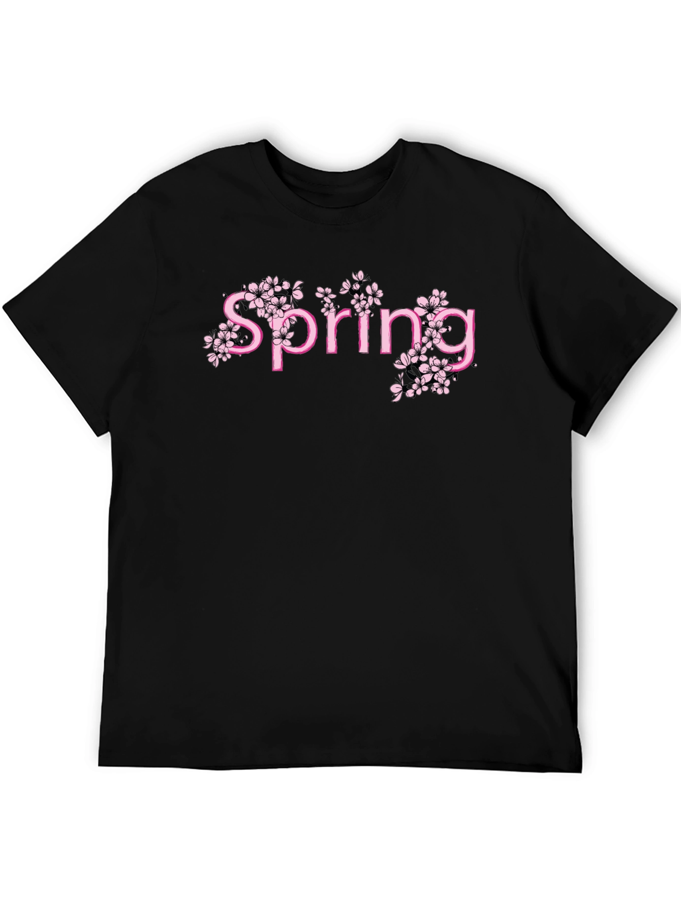 Spring Blossom Graphic Tee - Pink Floral Print
