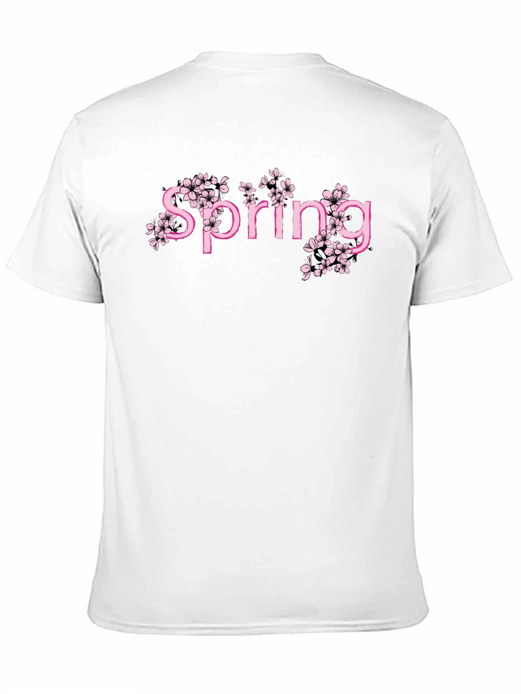 Spring Blossom Graphic Tee - Pink Floral Print