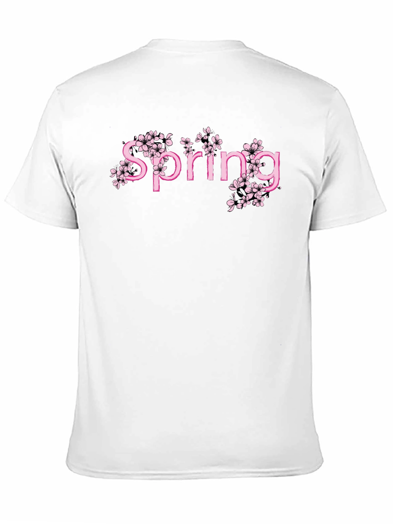 Spring Blossom Graphic Tee - Pink Floral Print