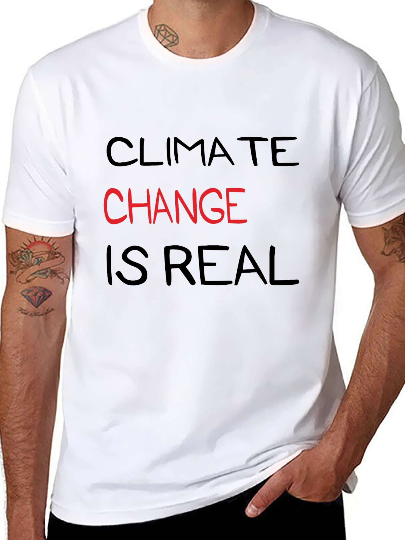 Climate Change Awareness T-Shirt - Black